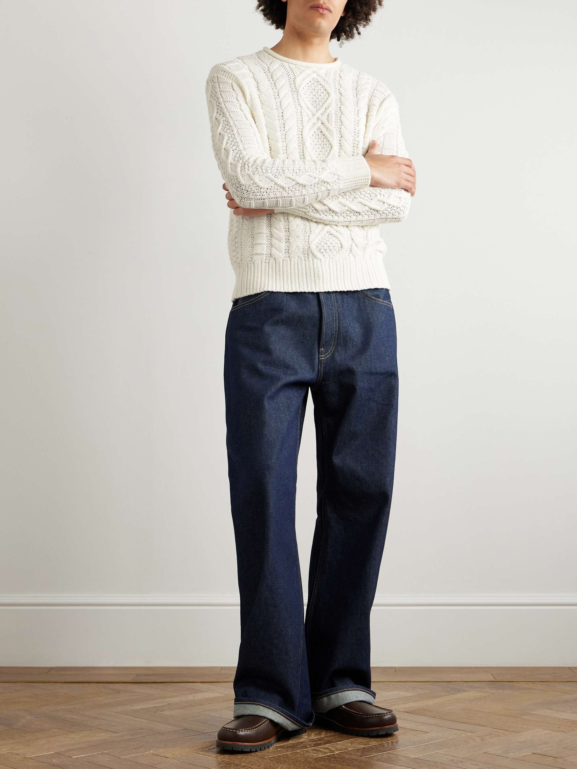 Cable-Knit Cotton Sweater view