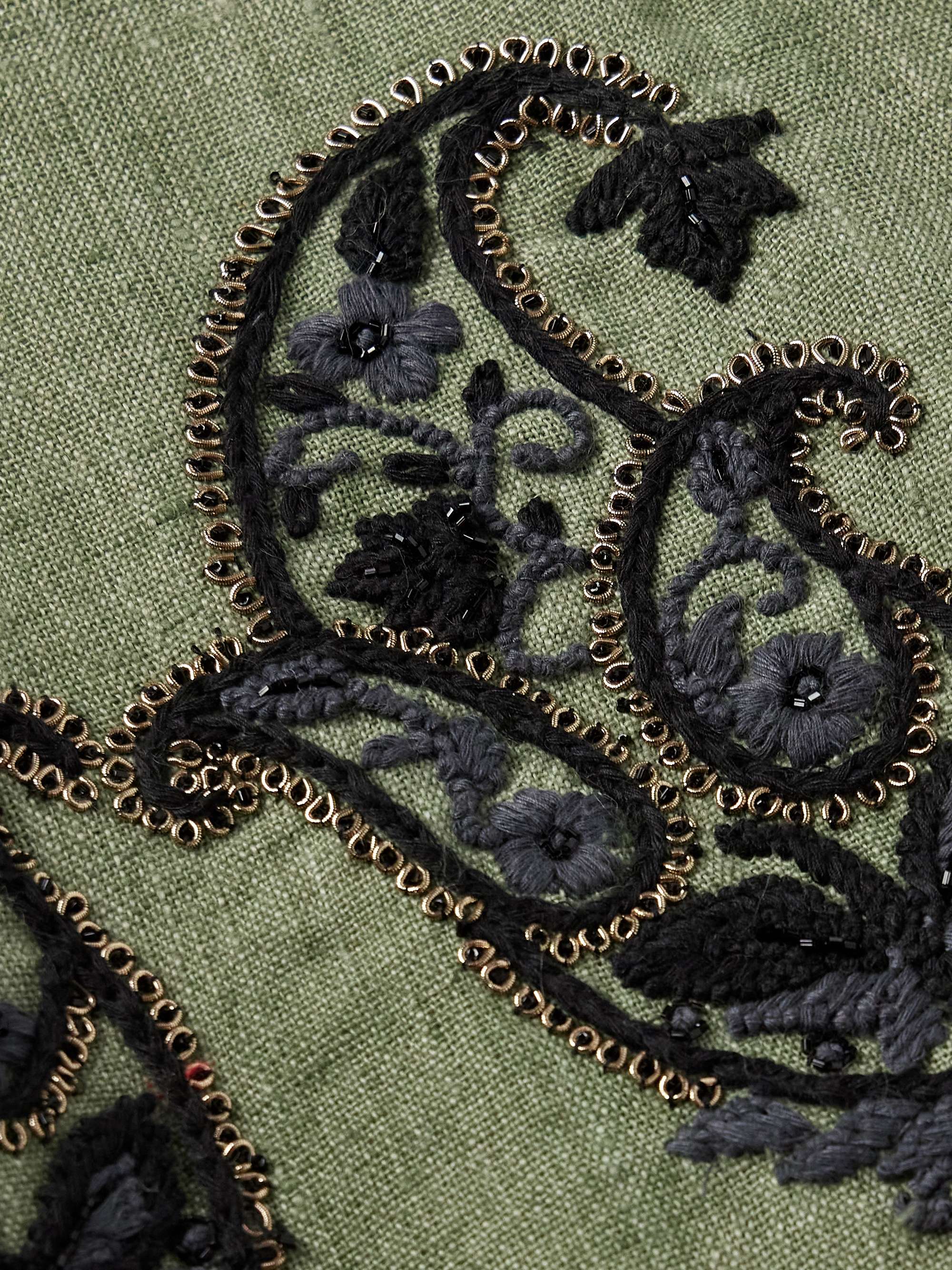 Embellished Linen Overshirt view