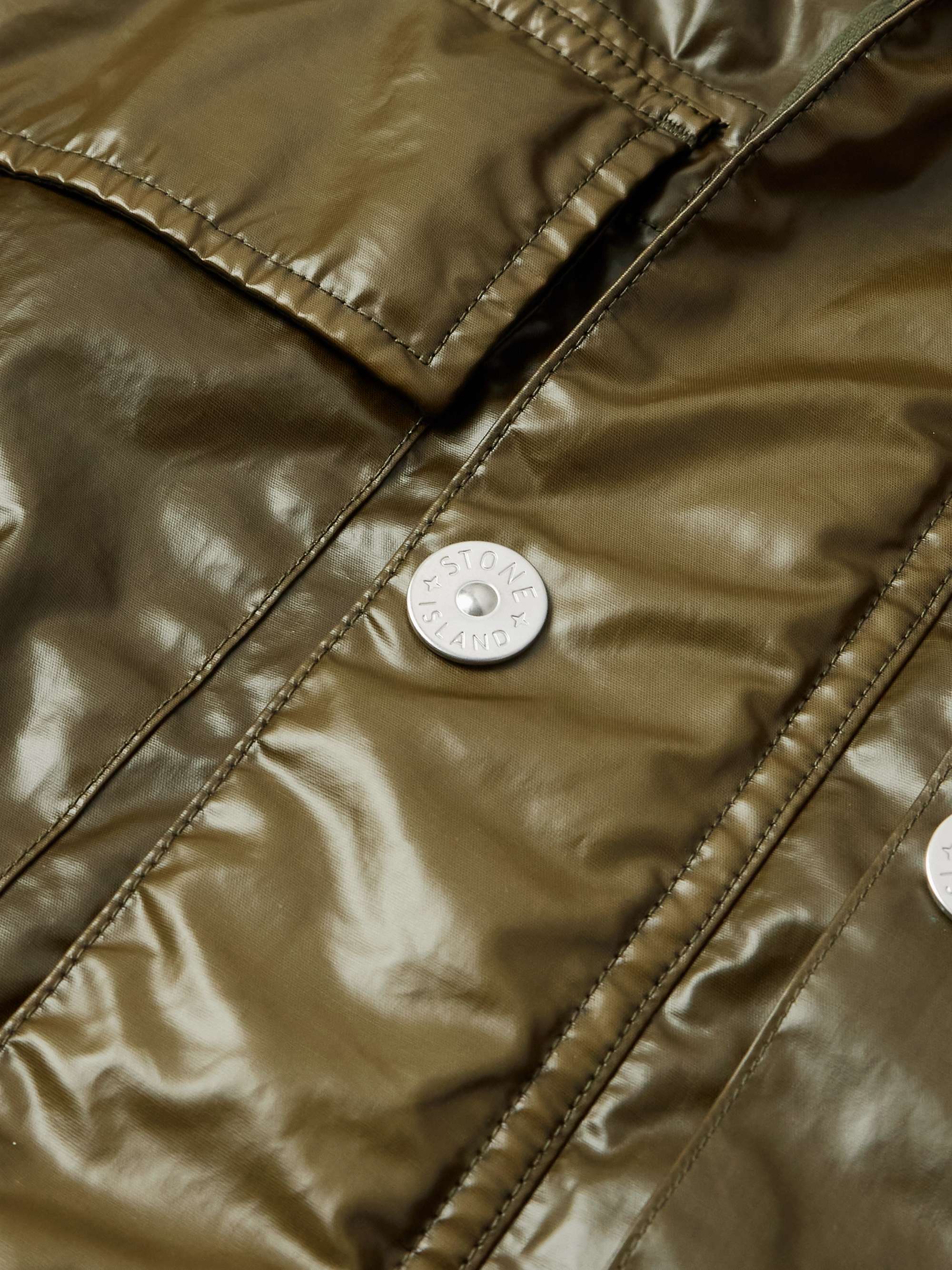 Garment-Dyed Mussola Gommata Coated Cotton-Shell Parka view