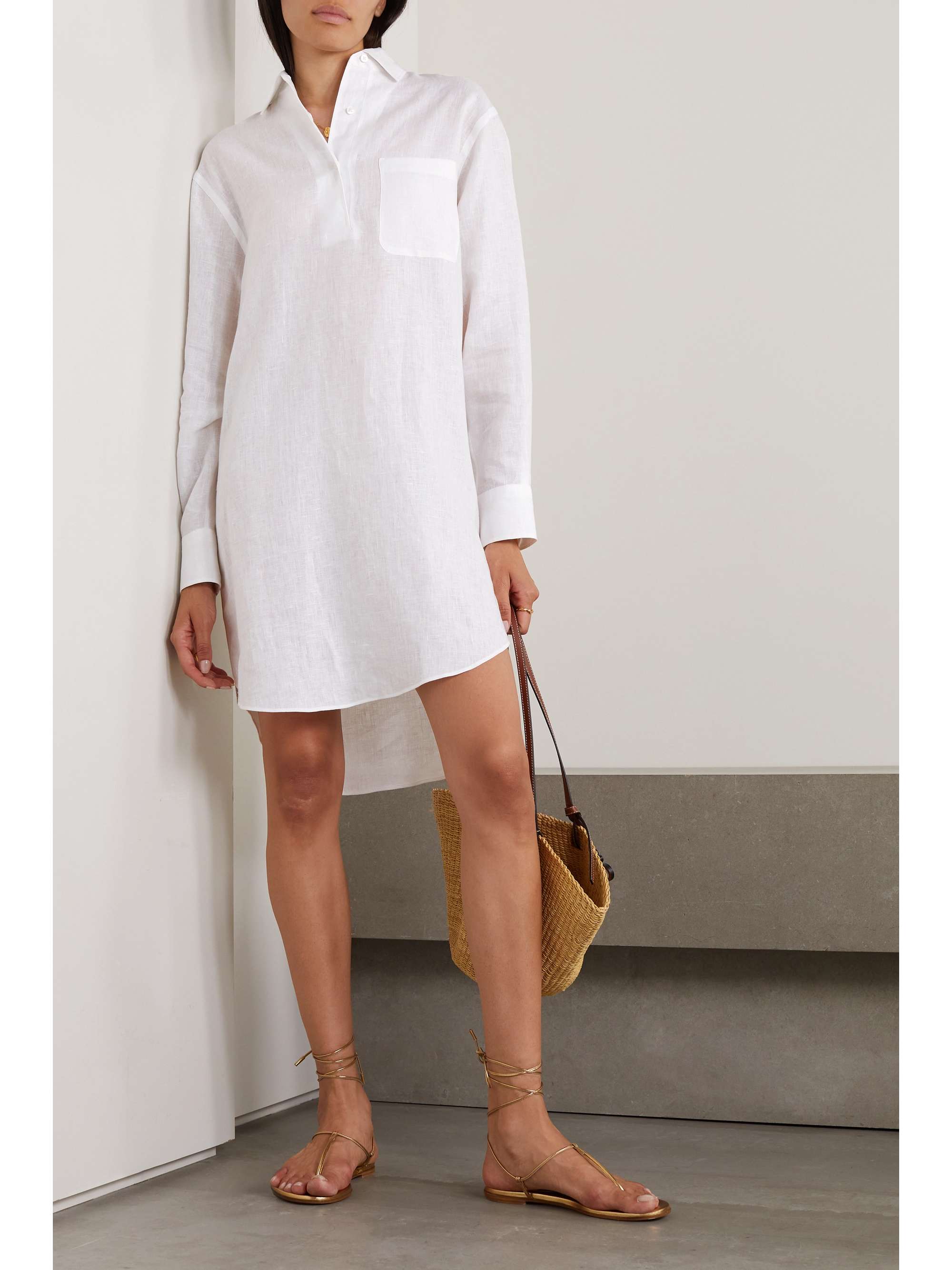 André oversized linen polo shirt view