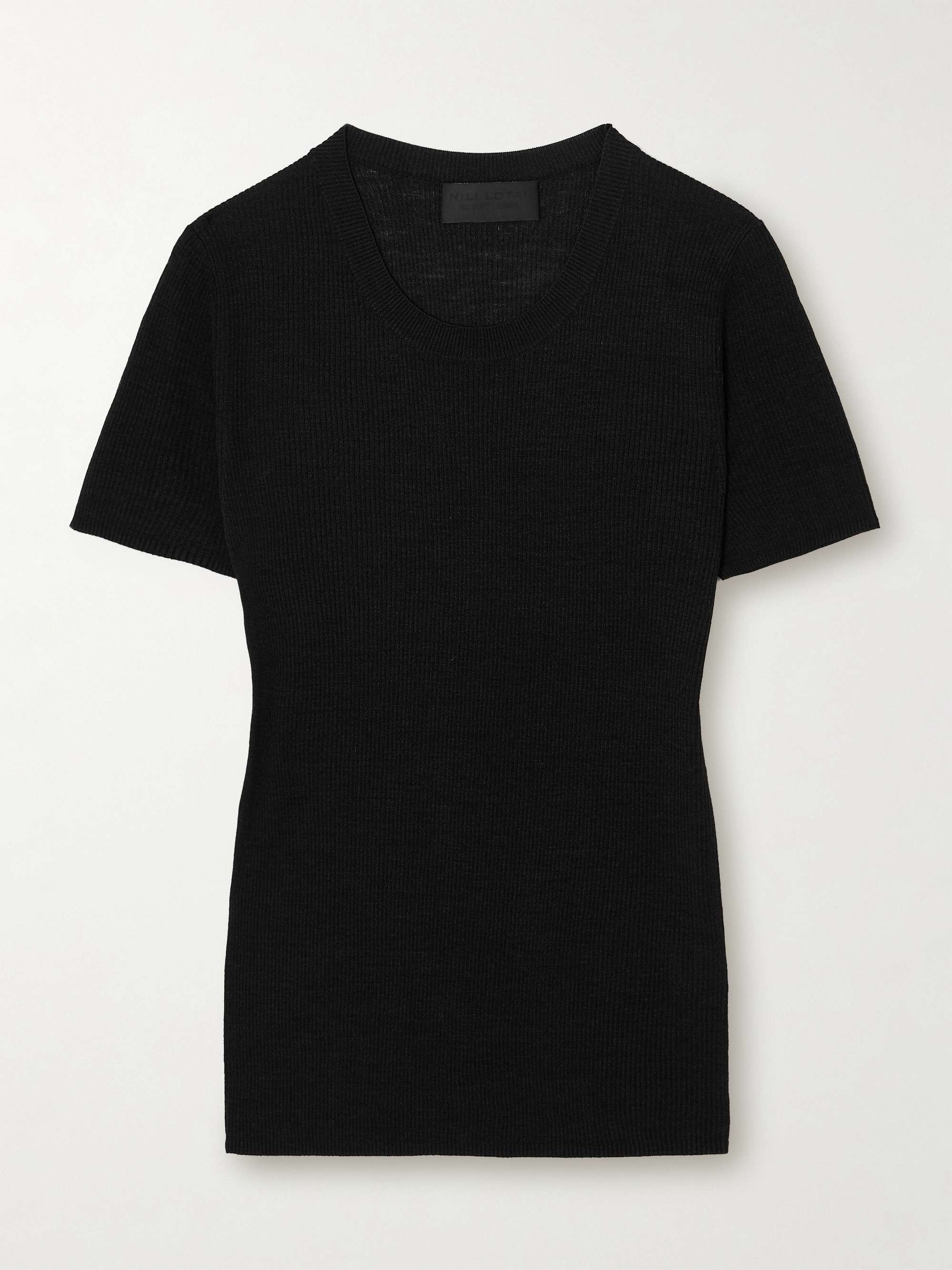 Hettie ribbed silk T-shirt view