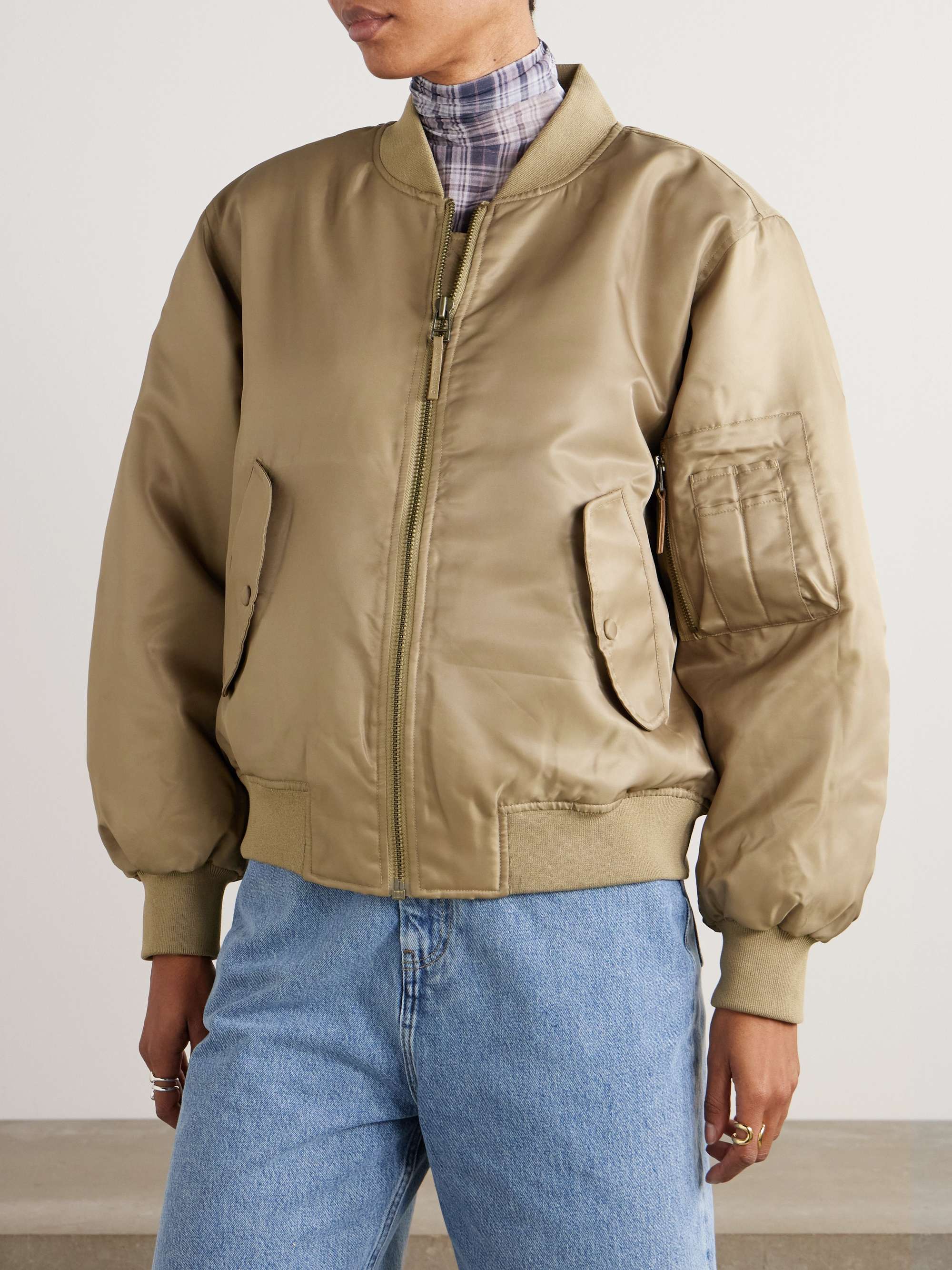 Leon shell bomber jacket view