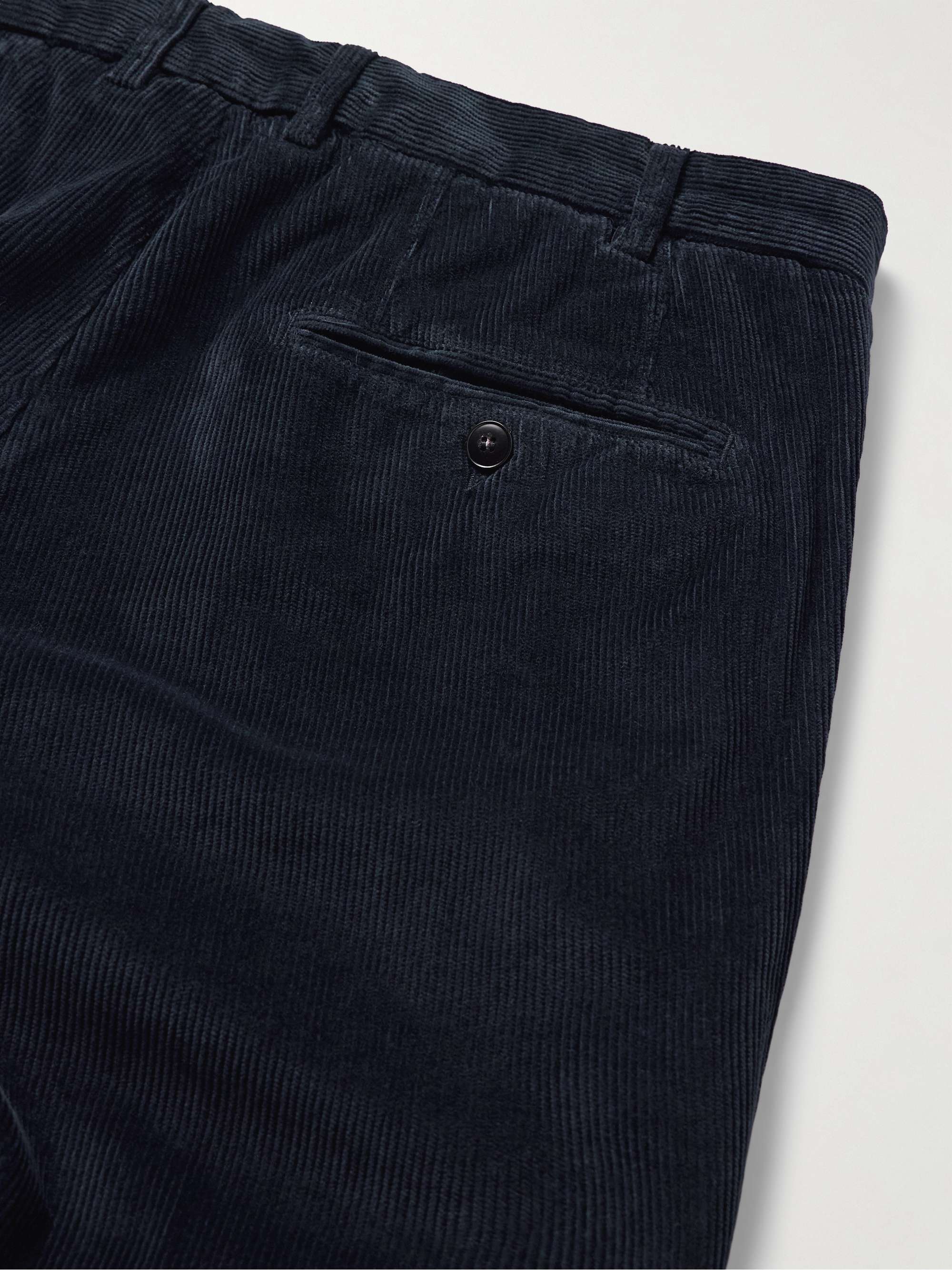 Slim-Fit Stretch Cotton and Modal-Blend Corduroy Trousers view