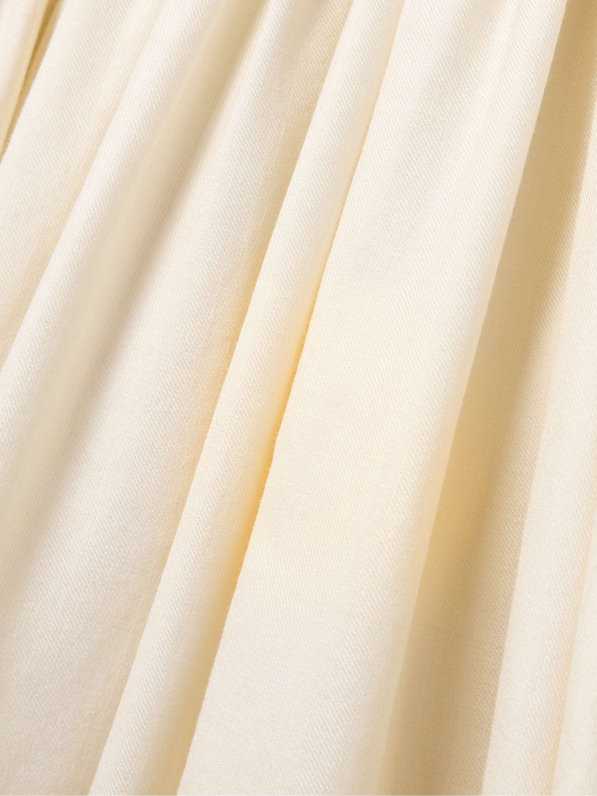 Sirona paneled gathered wool, silk and linen-blend twill and silk-jersey maxi dress view