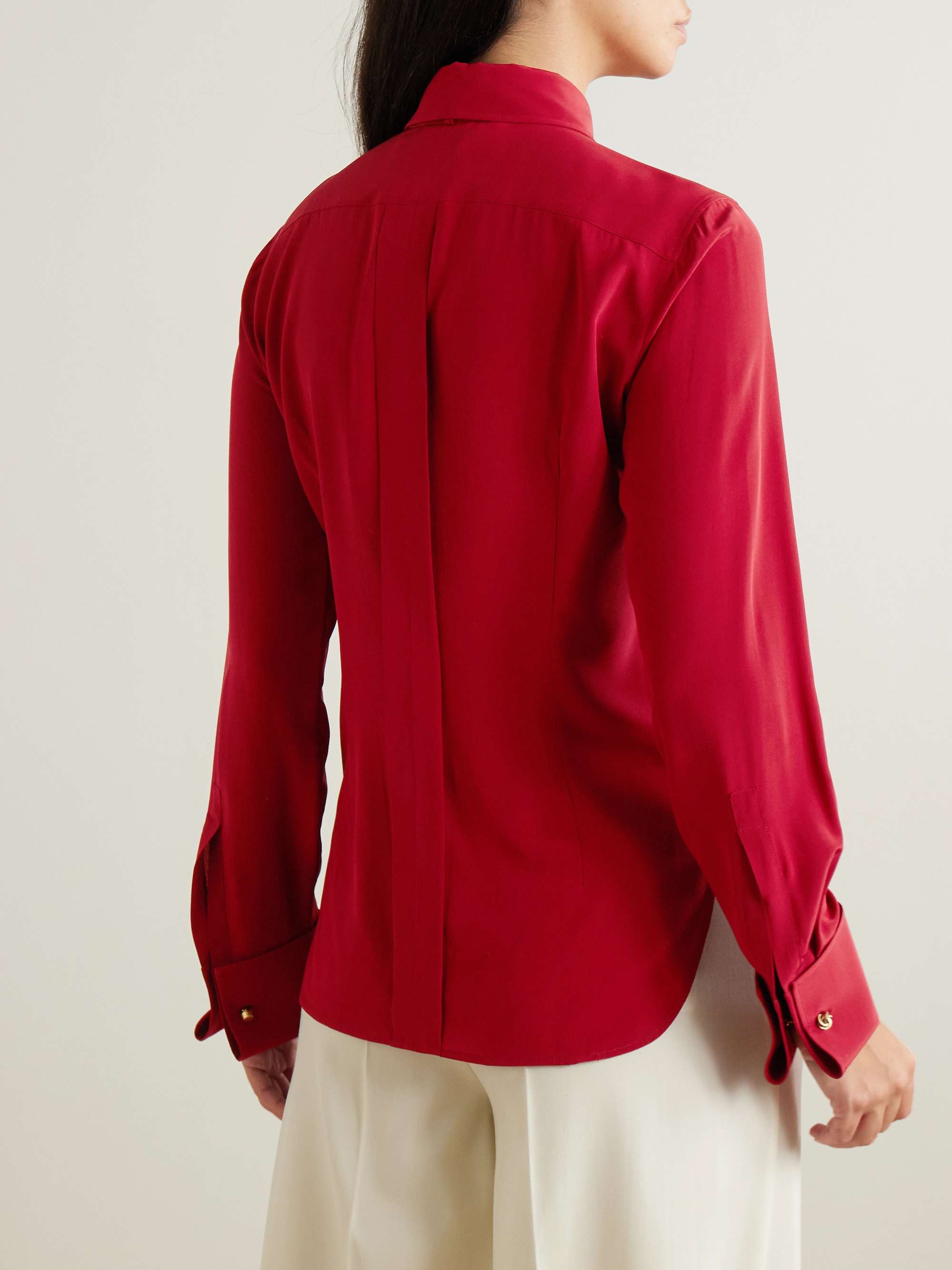 Apollo tie-neck silk shirt view