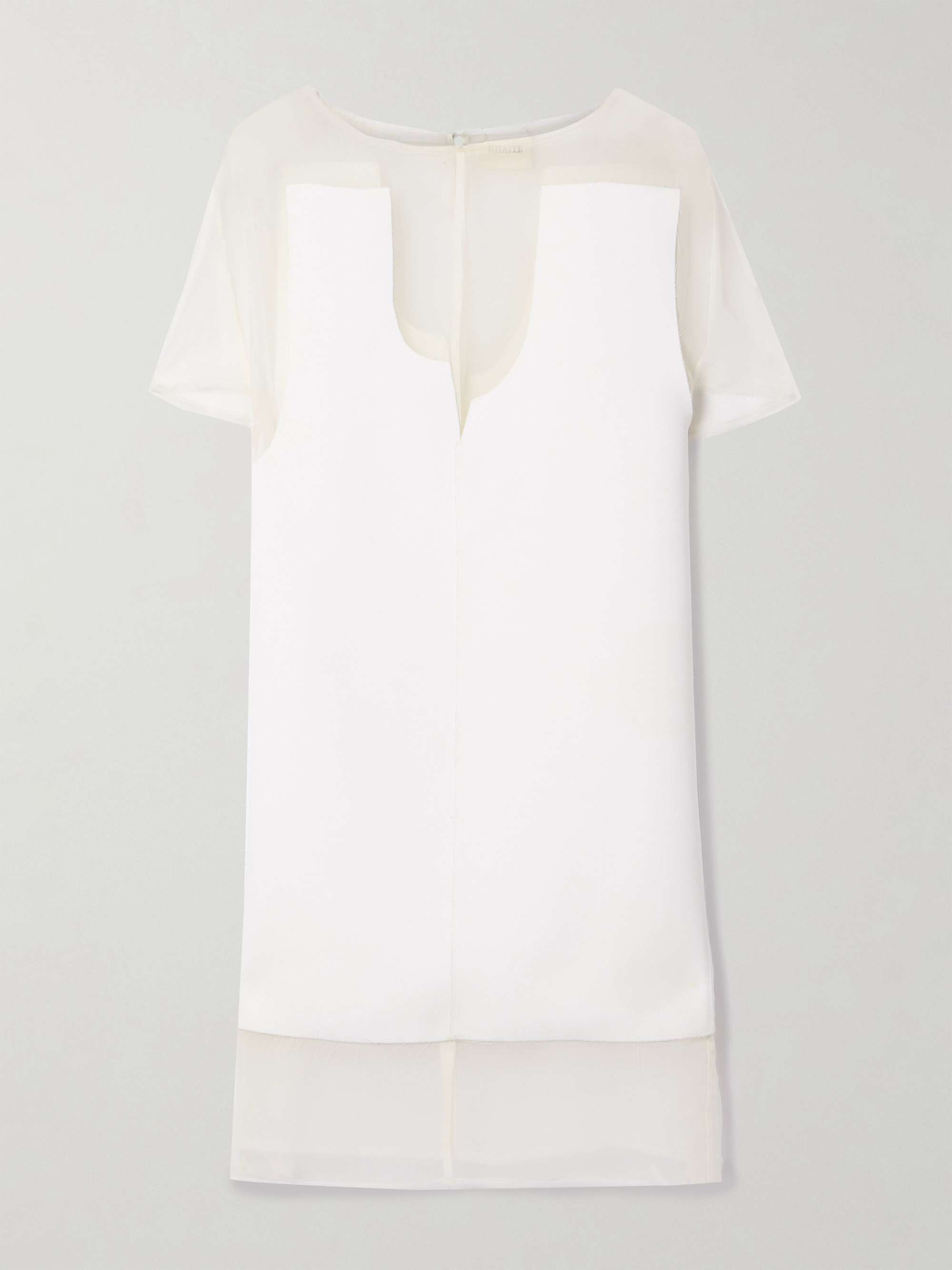Winona paneled crepe and chiffon mini dress view