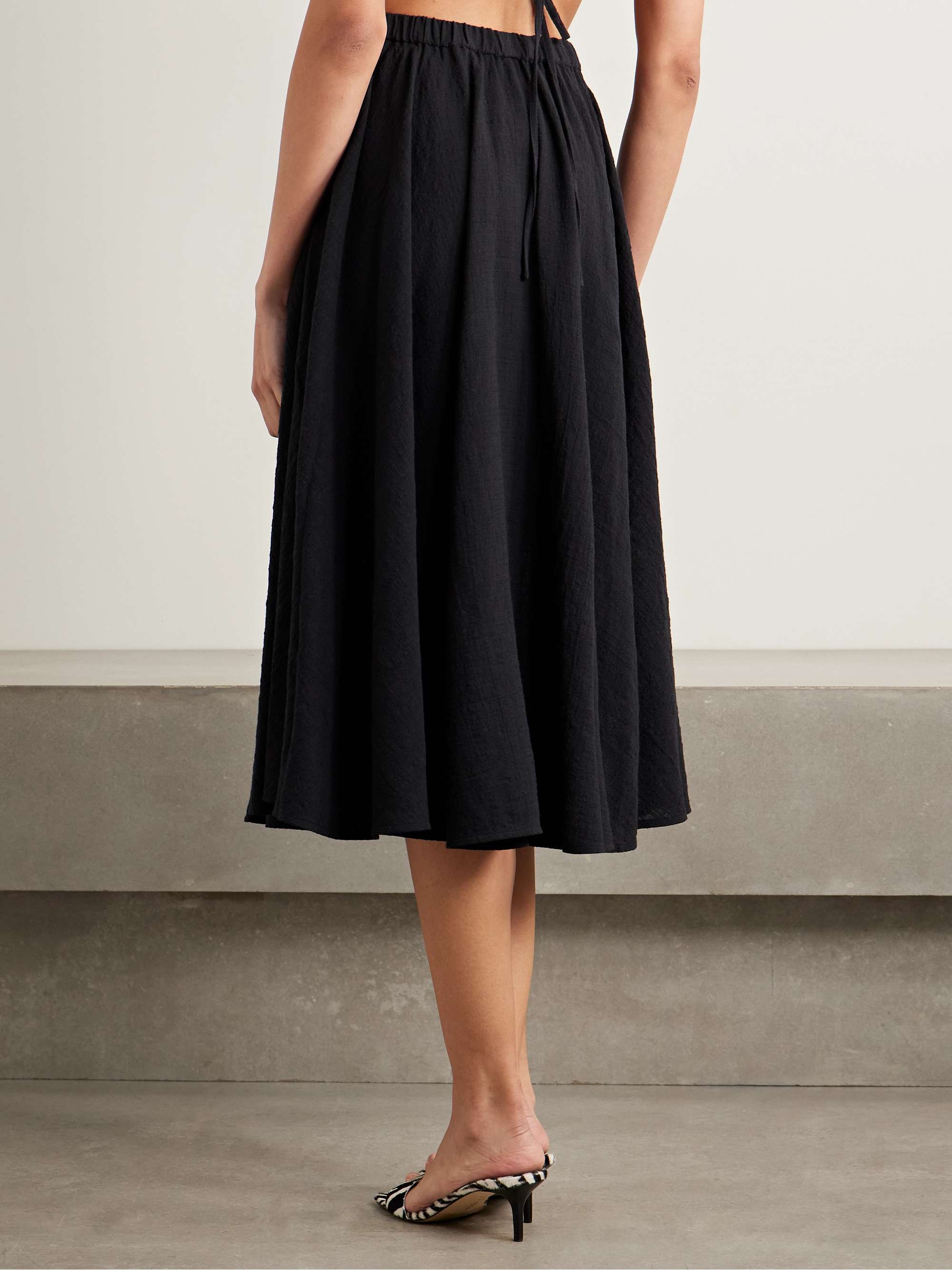 Carla cotton-gauze midi skirt view