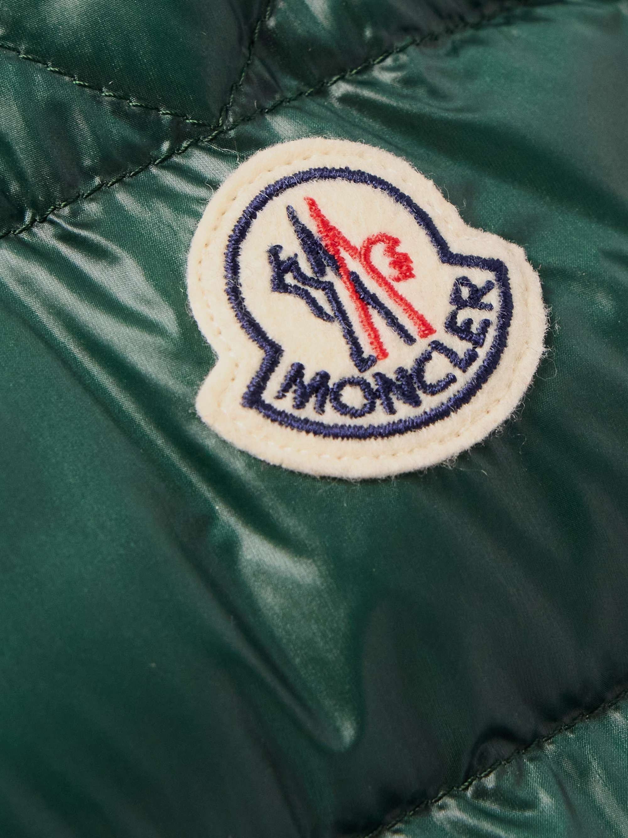 Acorus Logo-Appliquéd Quilted Glossed-Nylon Down Jacket view