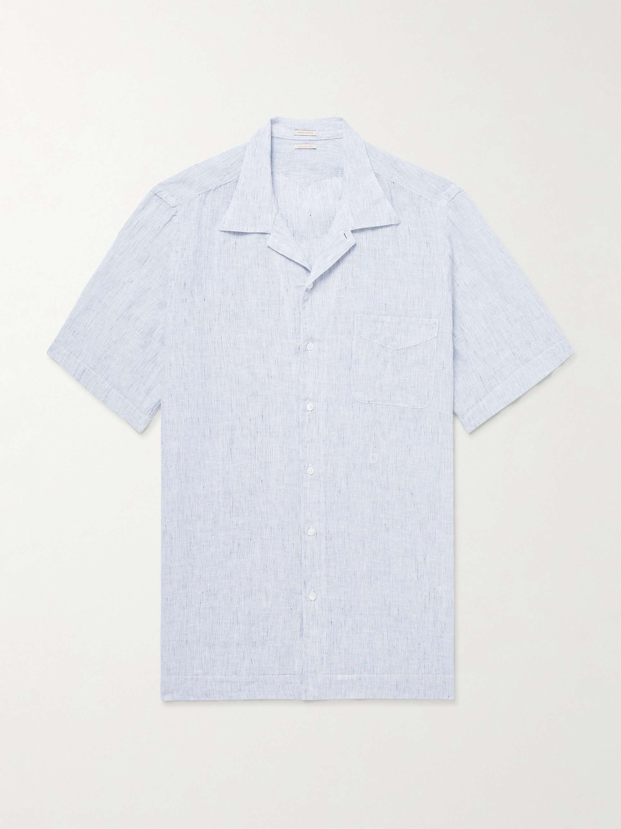 Venice Camp-Collar Linen Shirt view