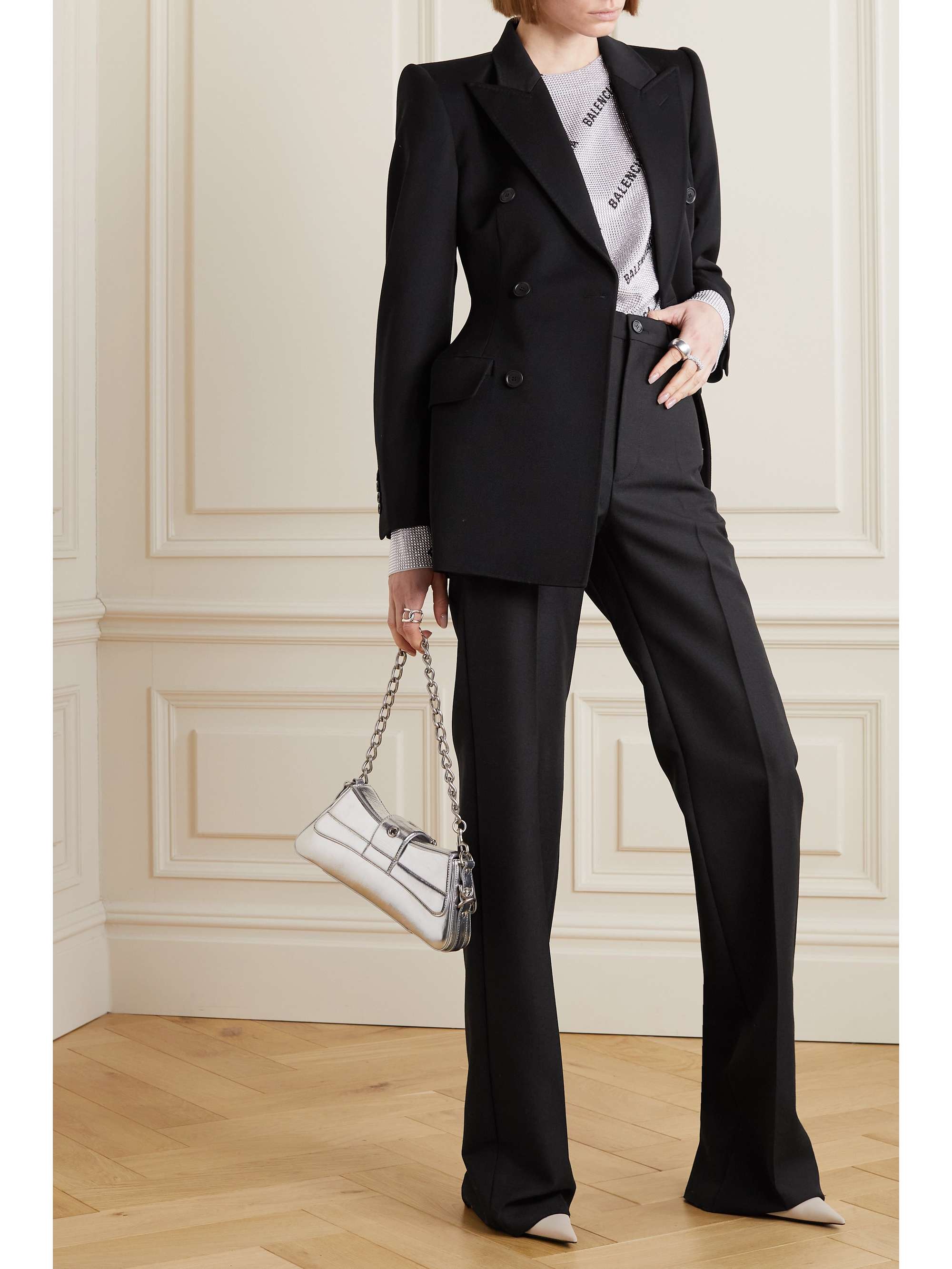 Hourglass double-breasted wool jacket view
