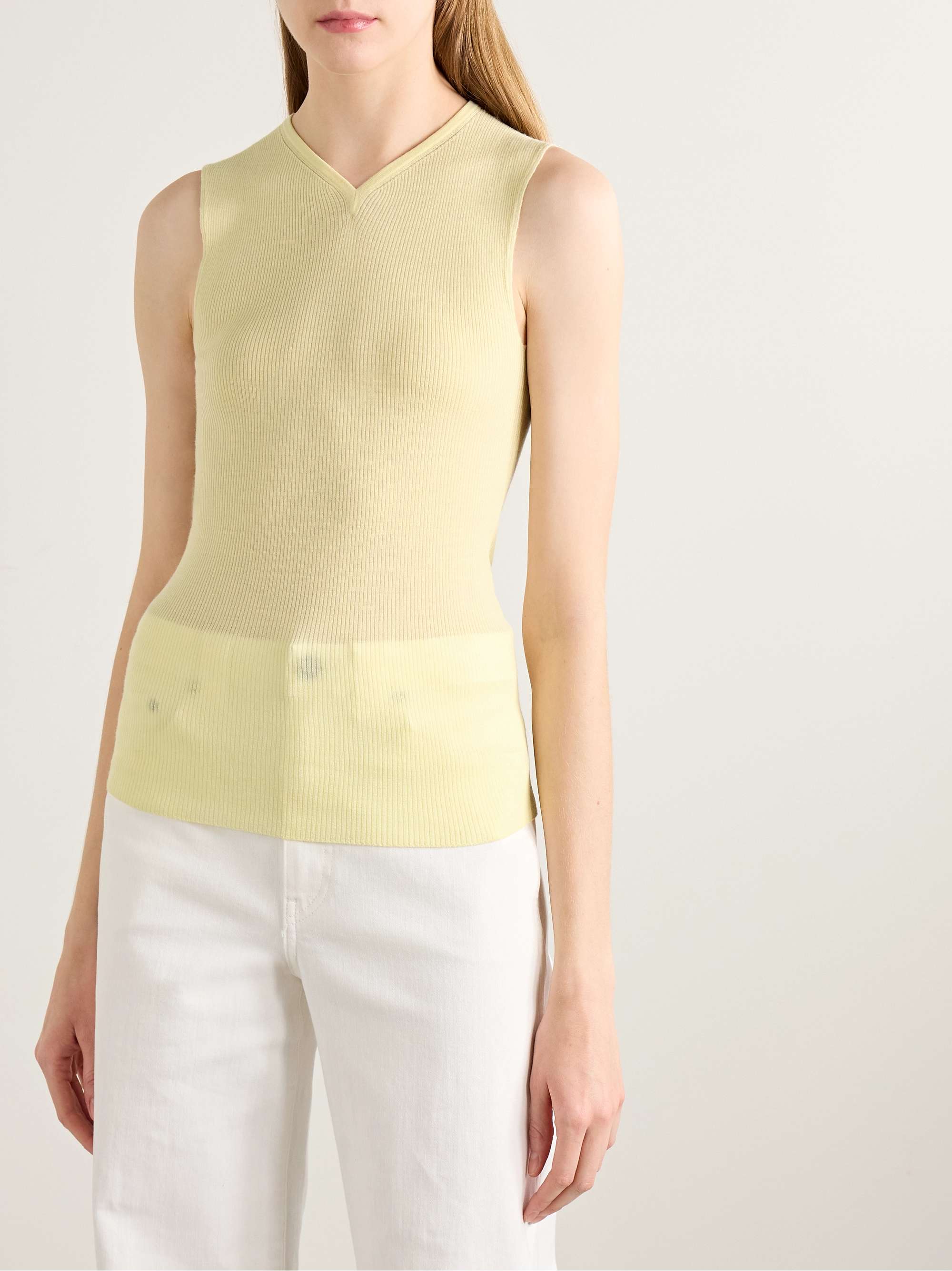 Renato ribbed wool-blend jersey tank view