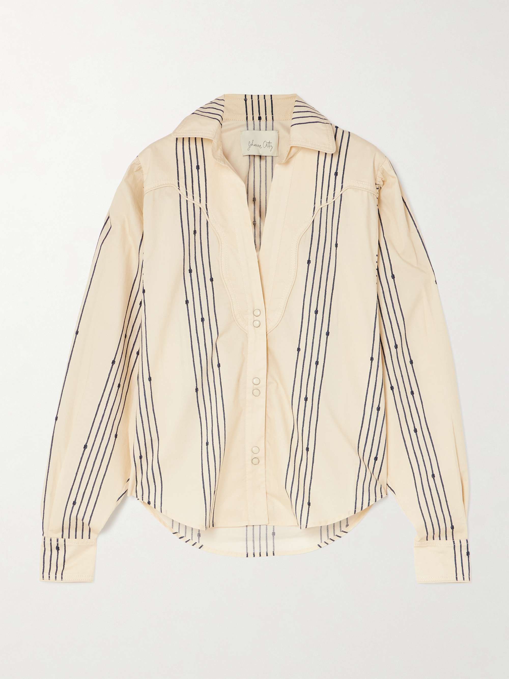 Cabos Sueltos printed cotton-poplin shirt view