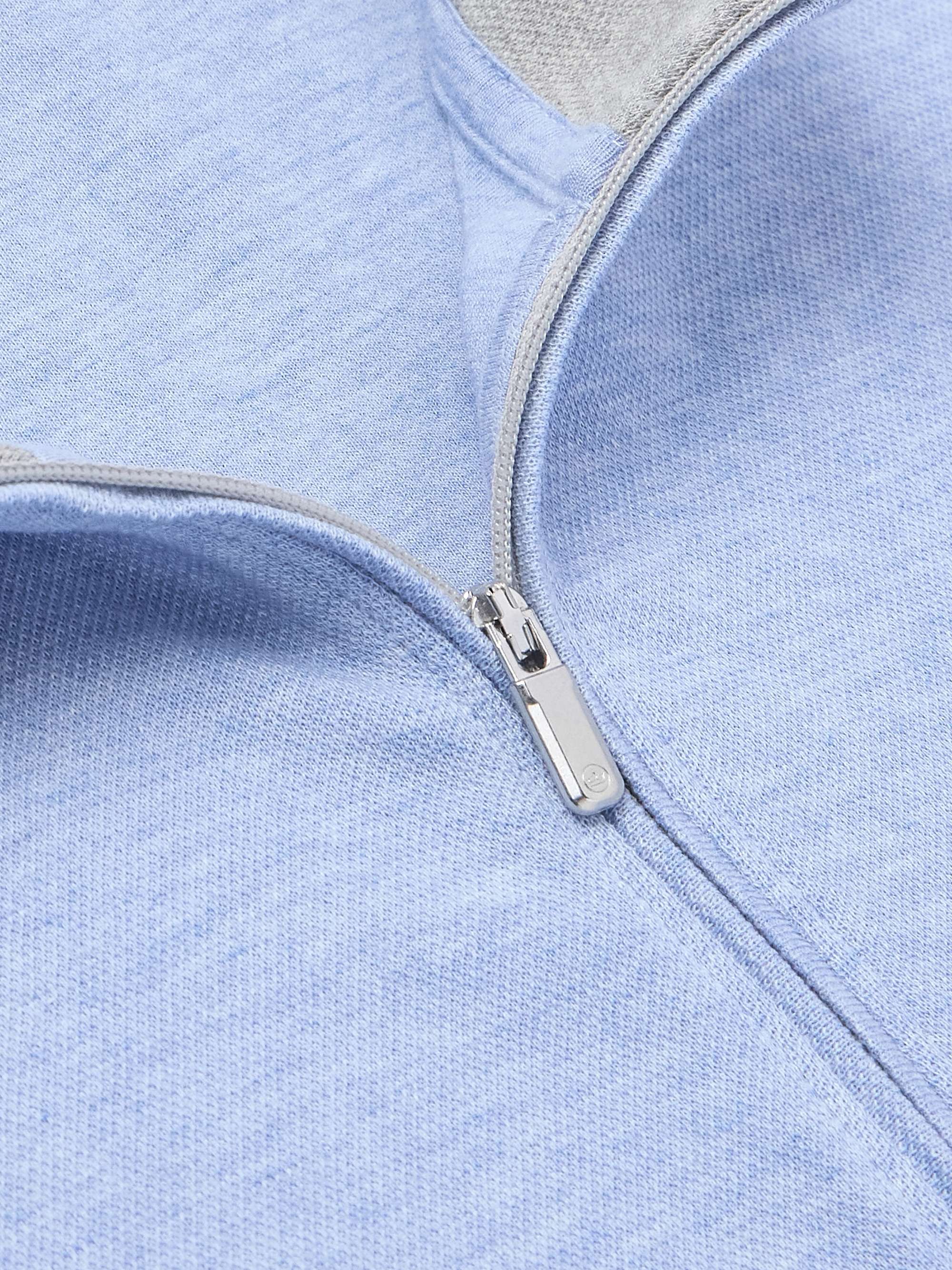 Crown Cotton-Blend Jersey Half-Zip Sweatshirt view