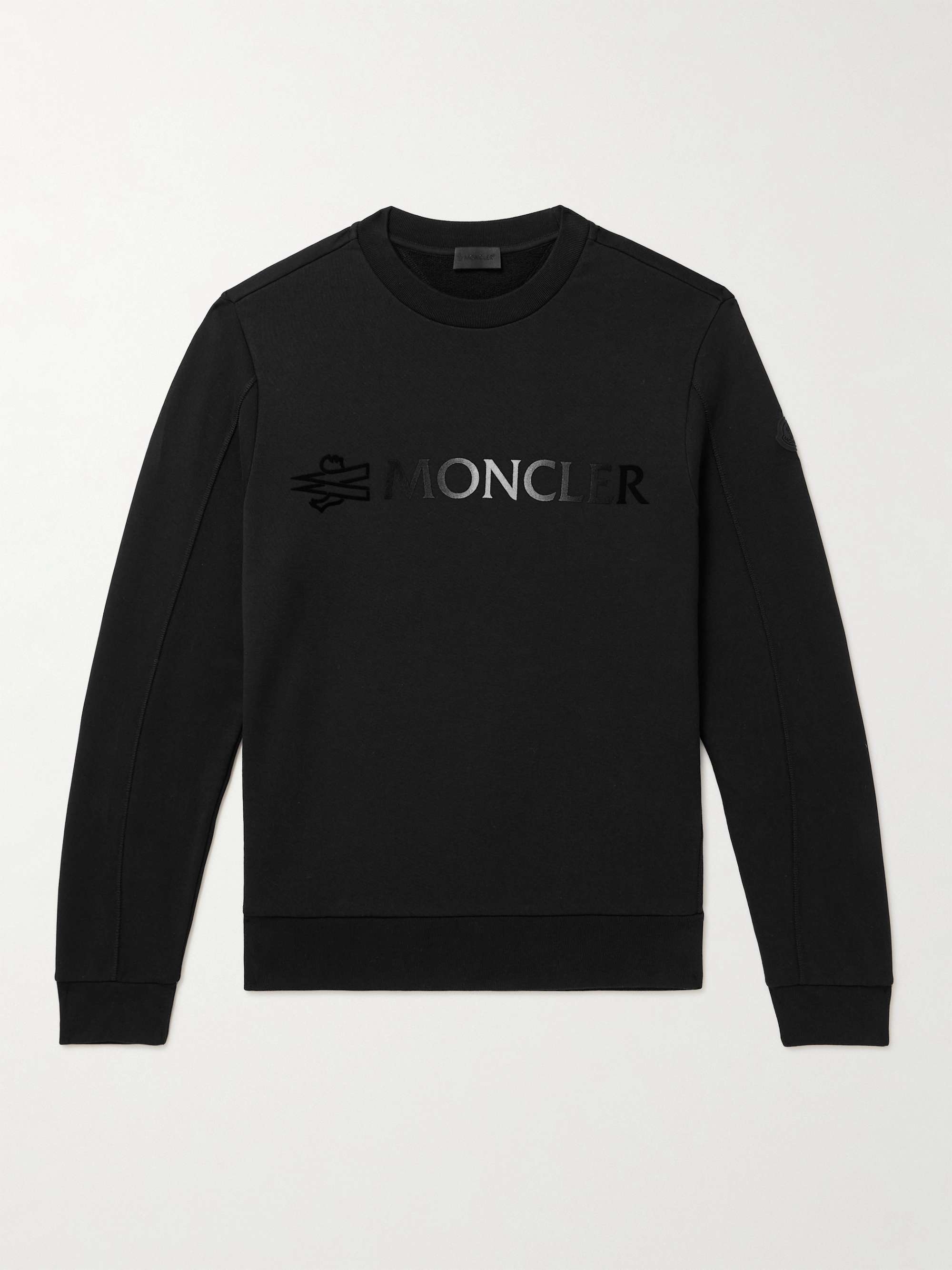 Logo-Flocked Cotton-Jersey Sweatshirt view