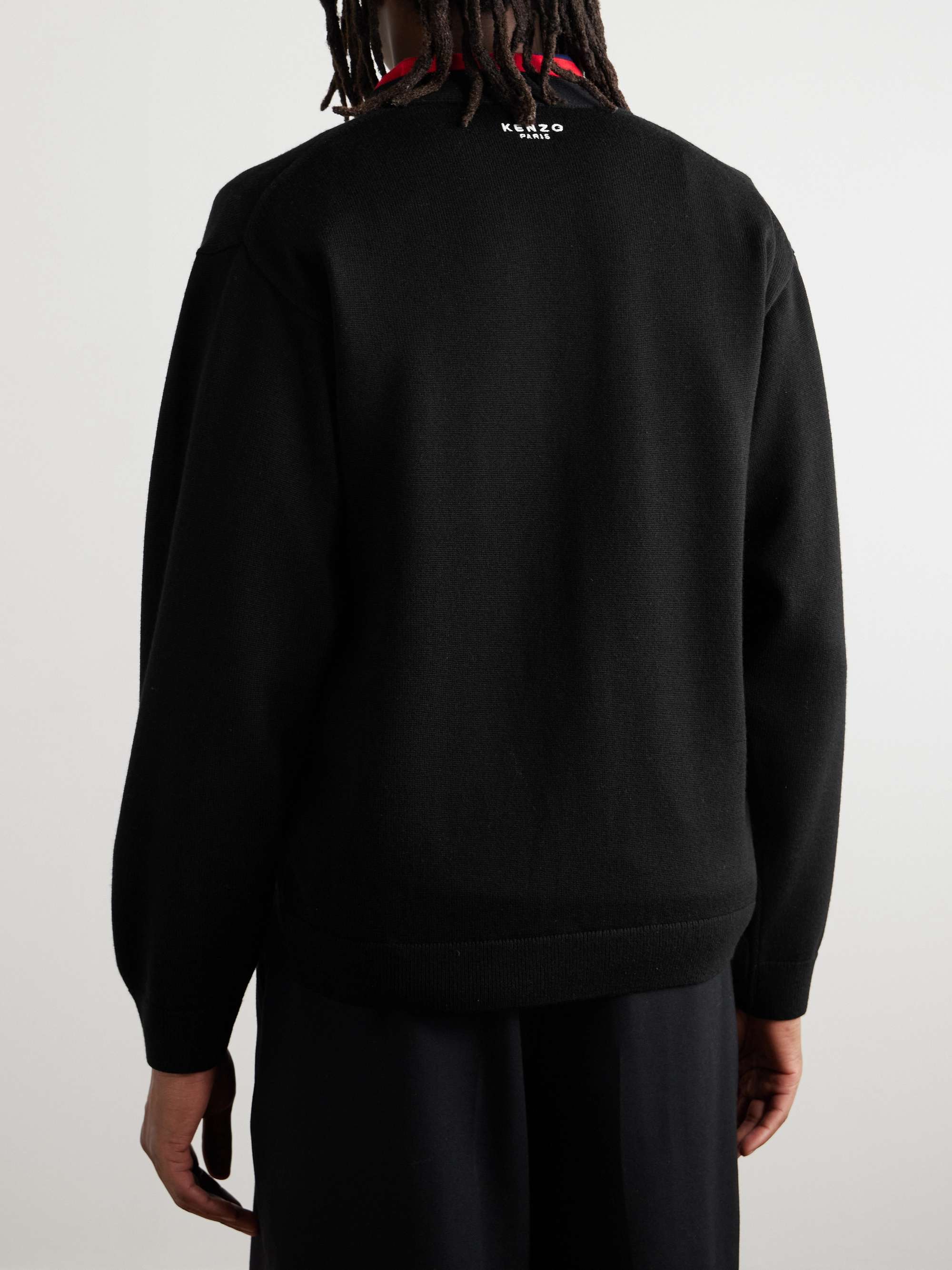 Pop Logo-Appliquéd Wool Cardigan view