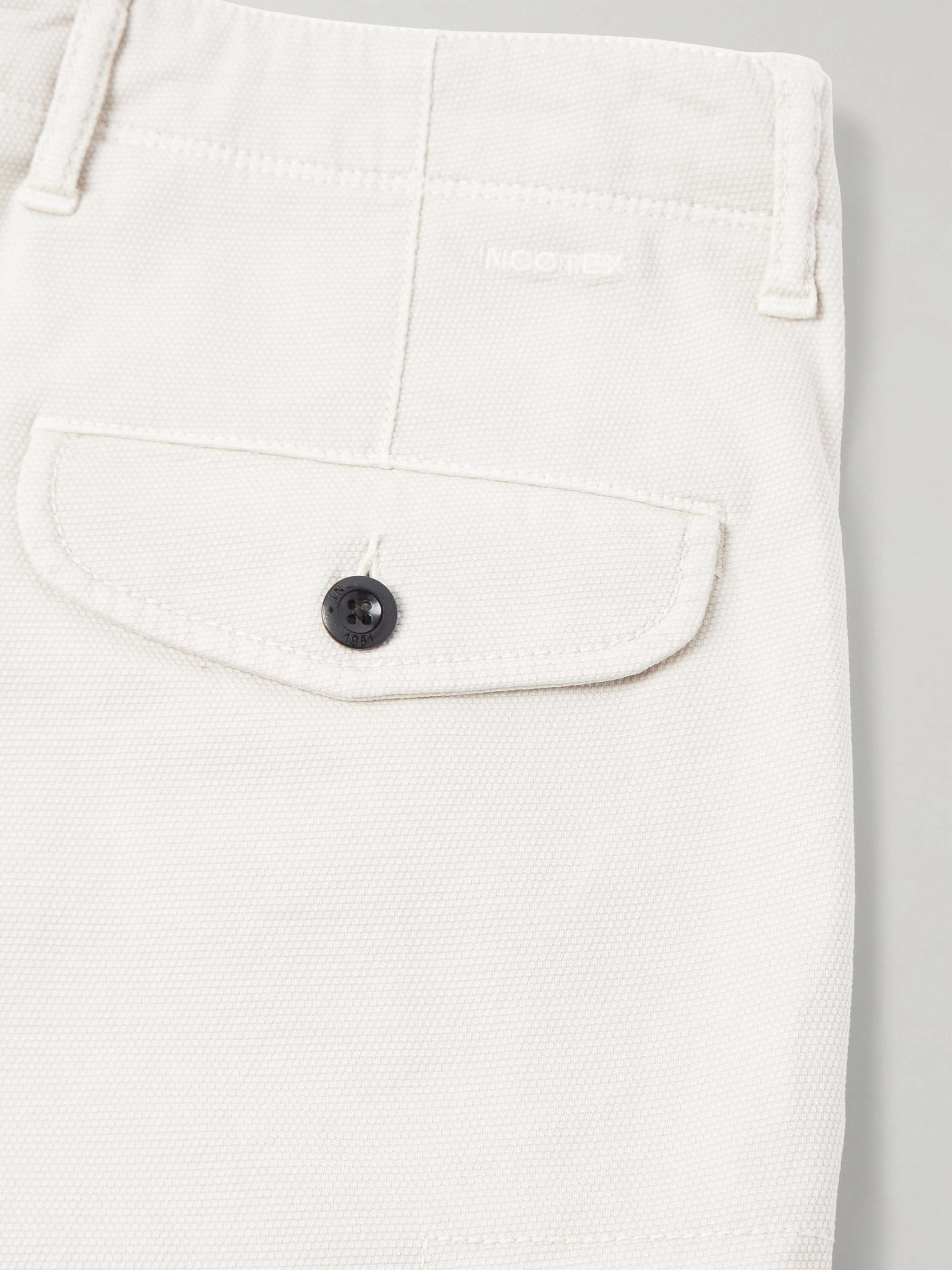 Straight-Leg Textured Cotton-Blend Cargo Shorts view