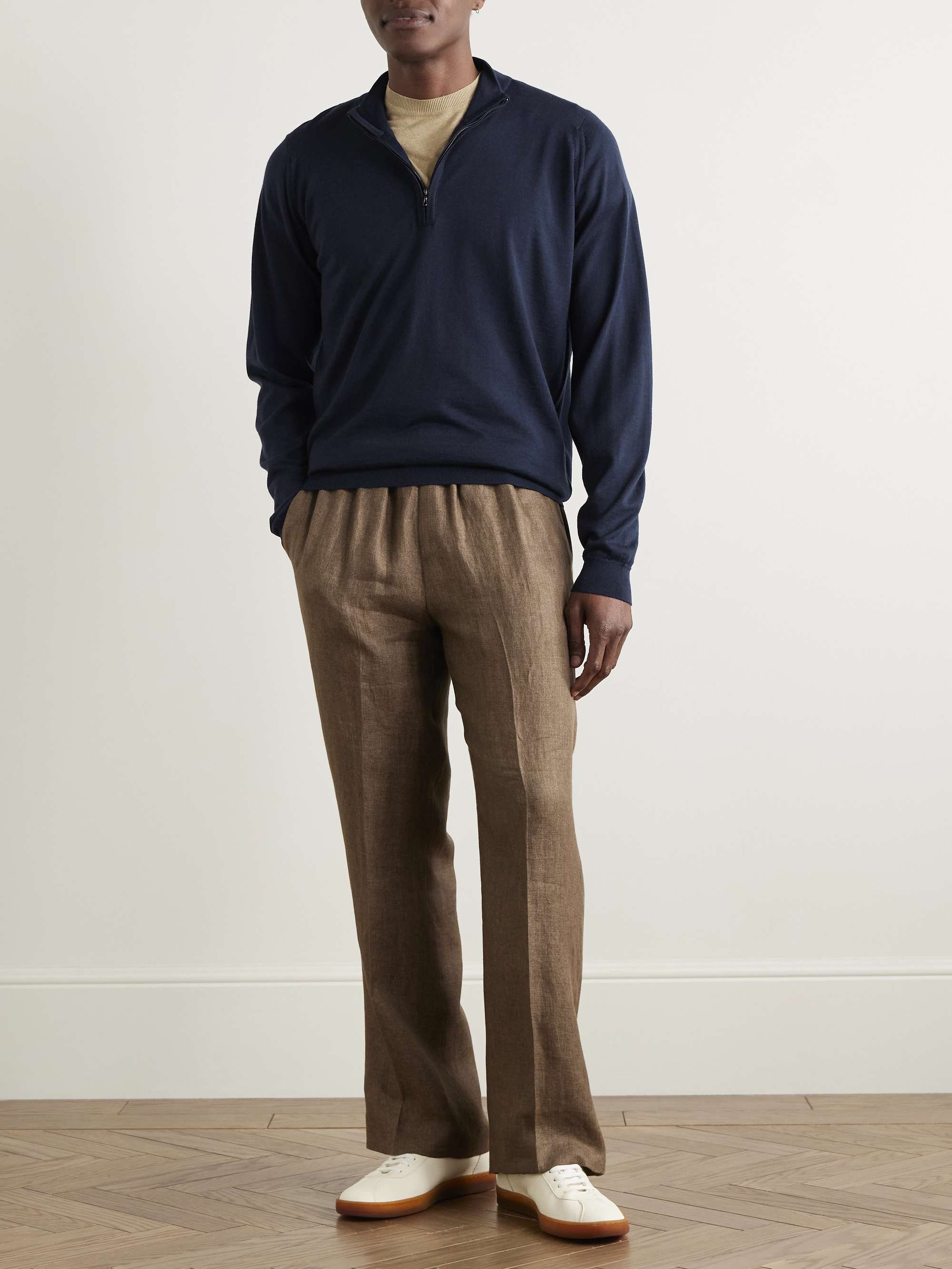 Barrow Merino Wool Half-Zip Sweater view