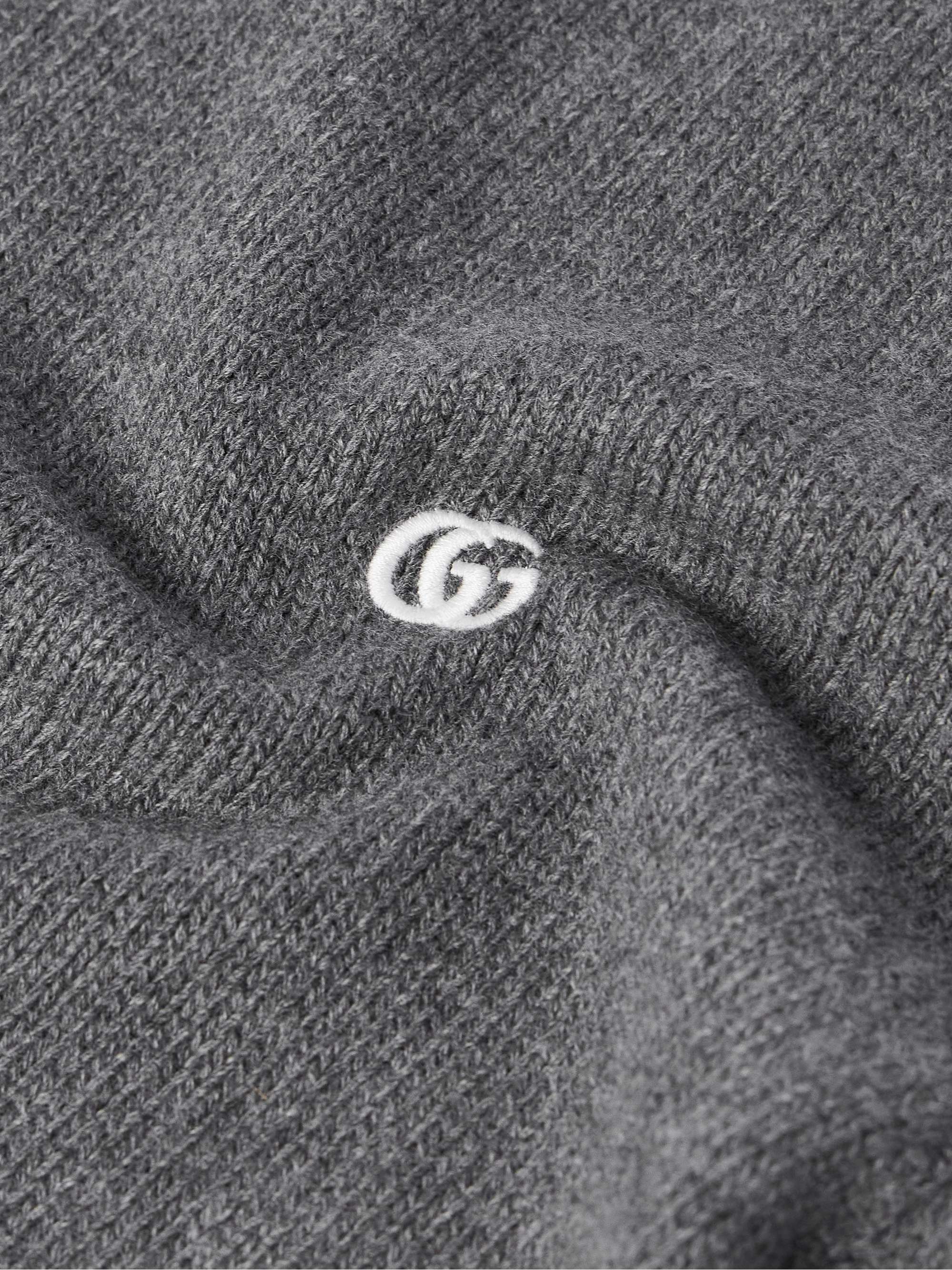 Logo-Embroidered Wool and Cashmere-Blend Sweater view