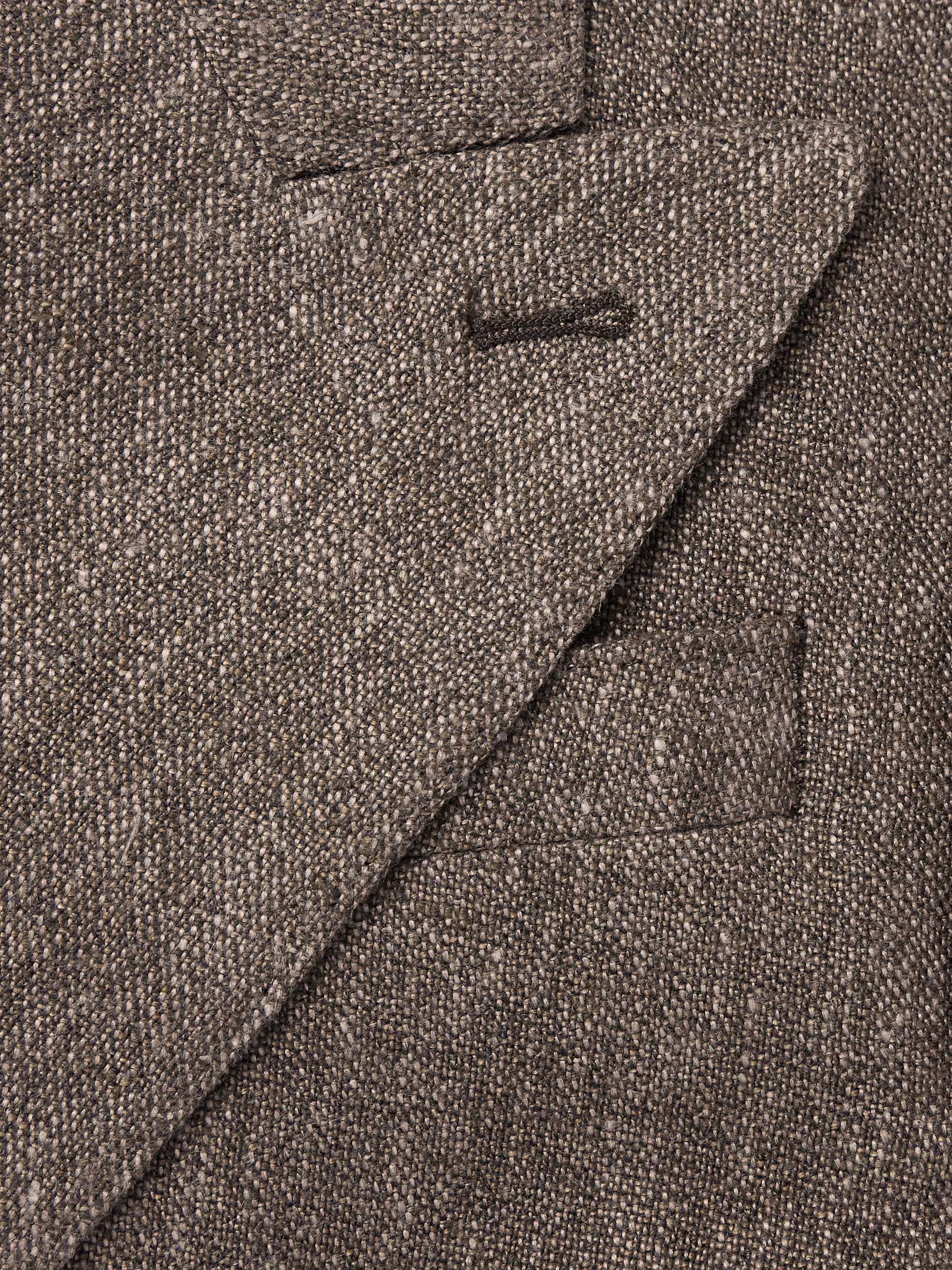 Double-Breasted Linen and Cotton-Blend Blazer view