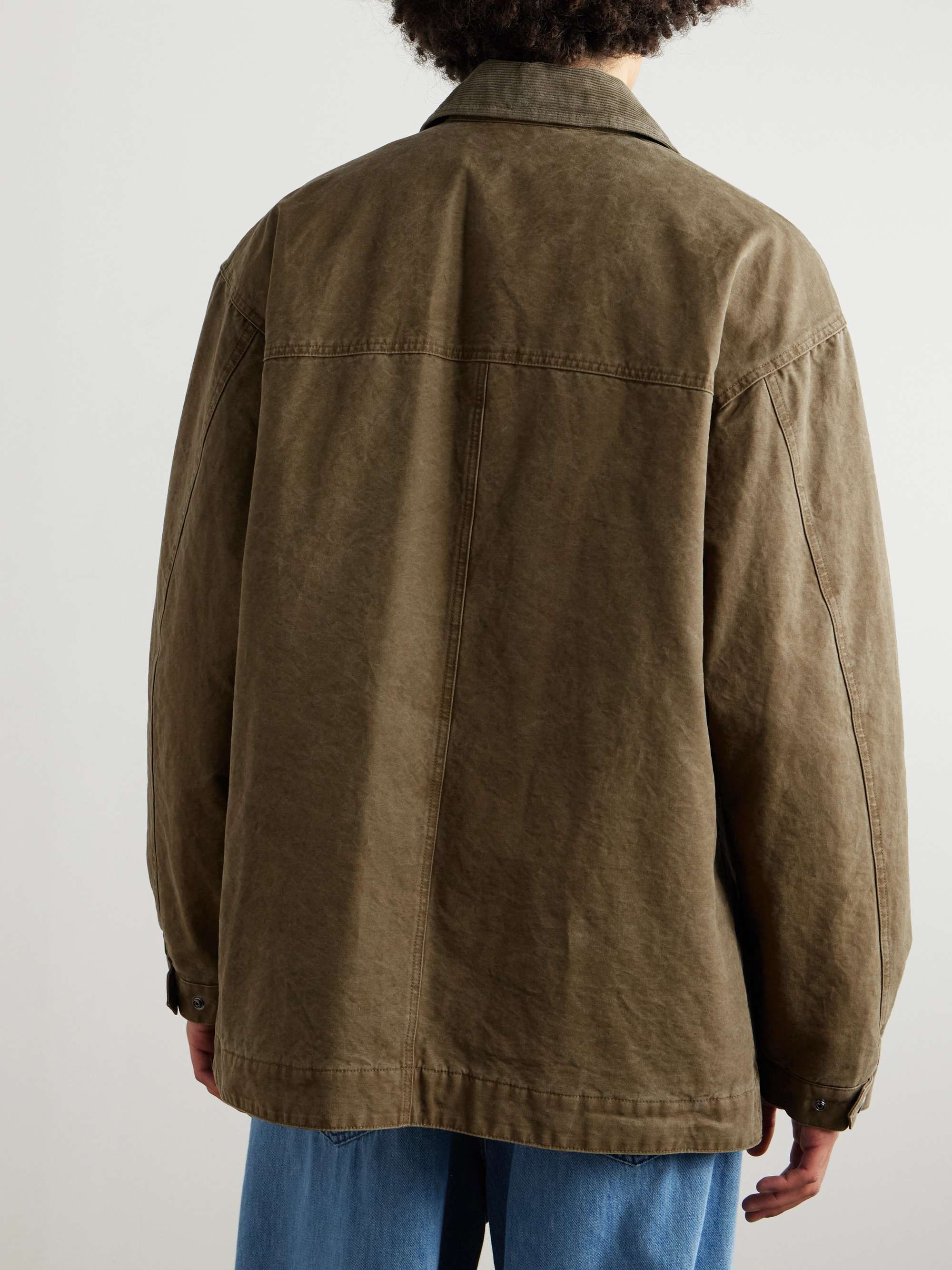 Kimel Corduroy-Trimmed Cotton-Canvas Field Jacket view