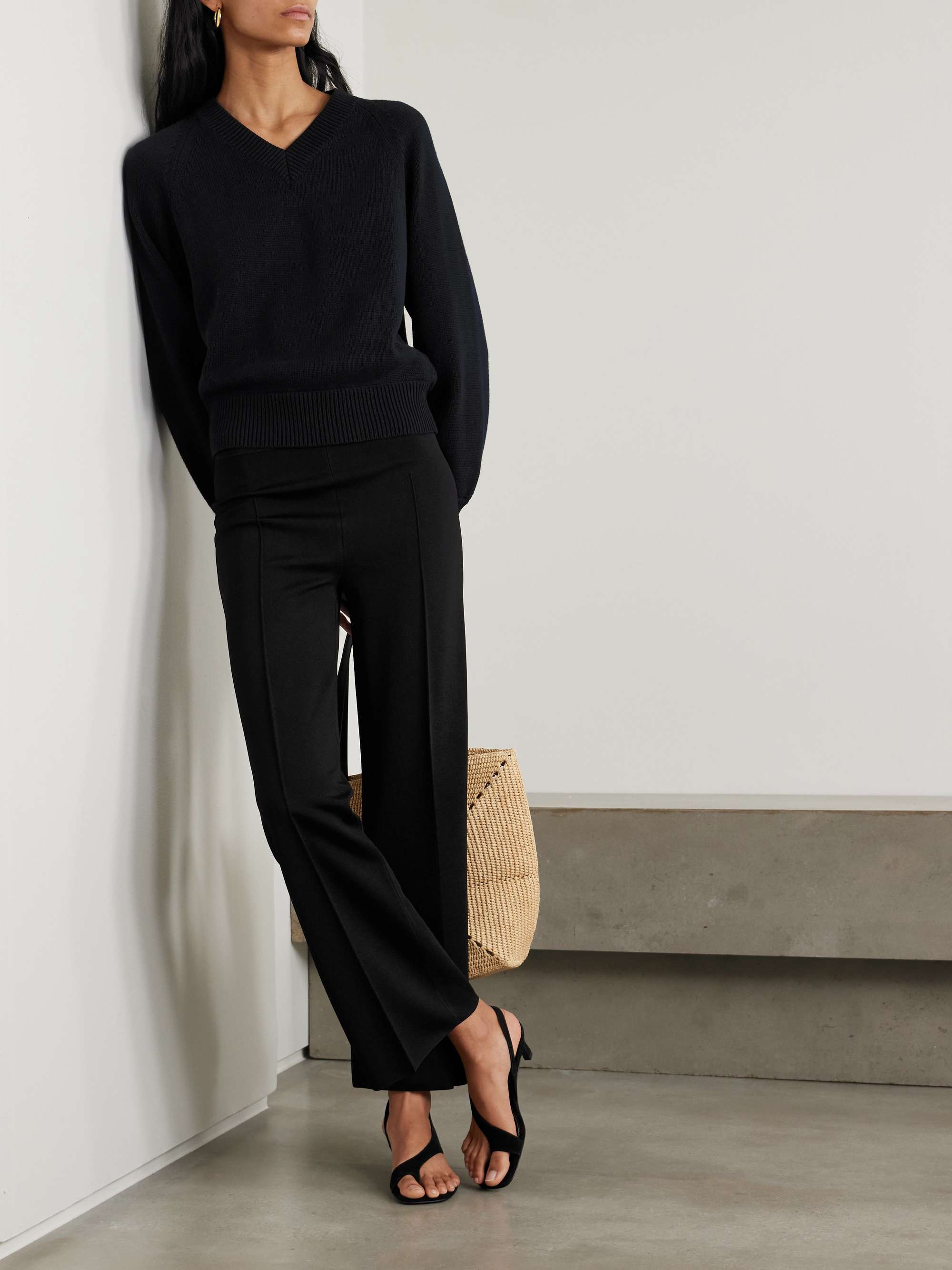 Kick knitted straight-leg pants view