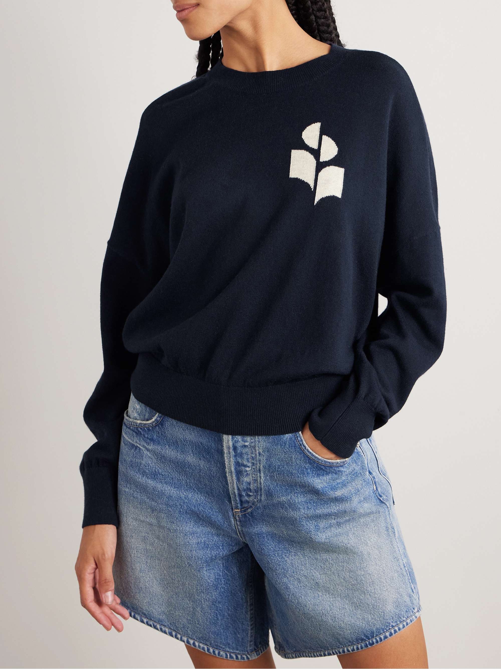 Marisans intarsia cotton and wool-blend sweater view