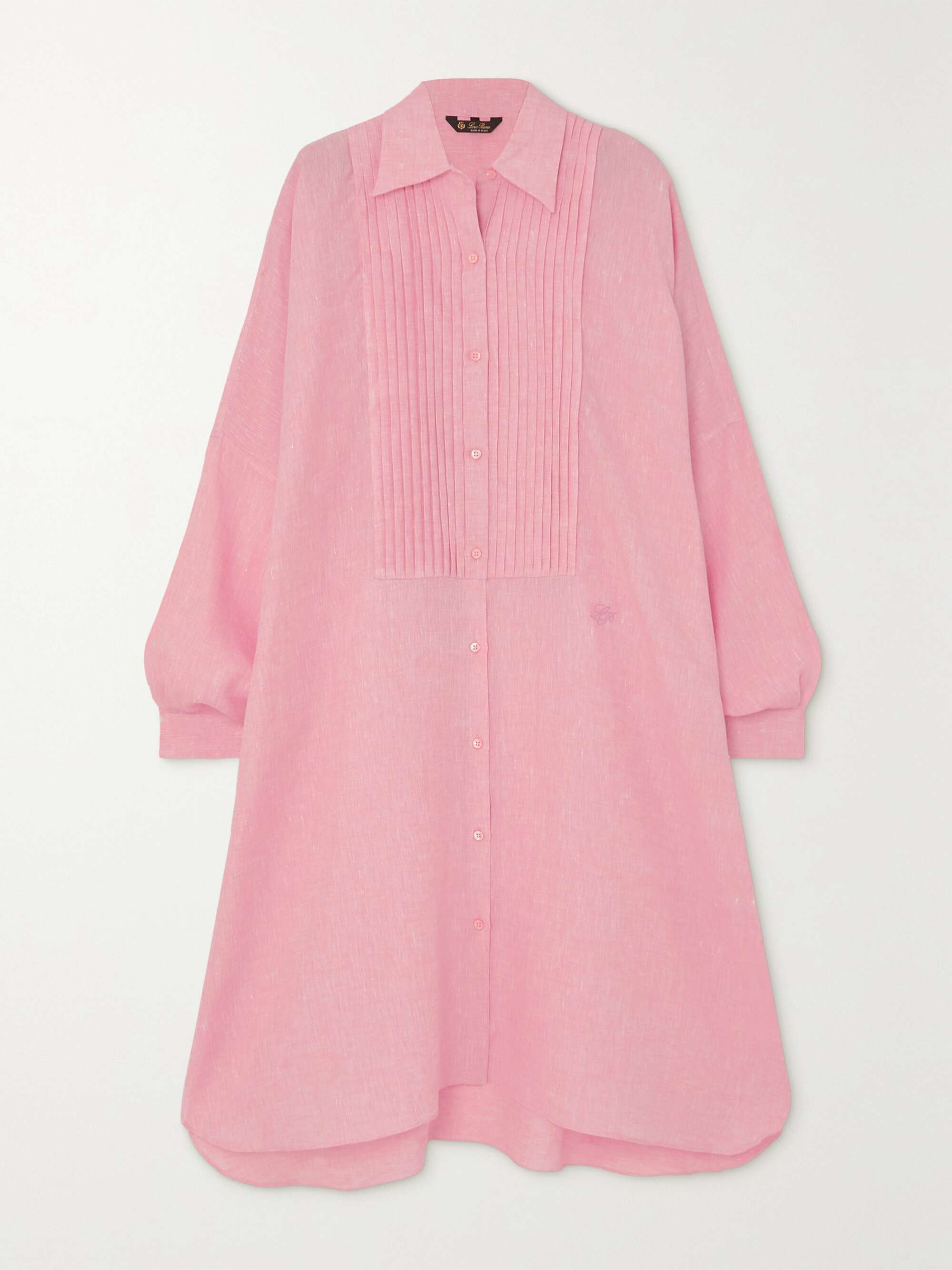 Jeri pleated linen dress view
