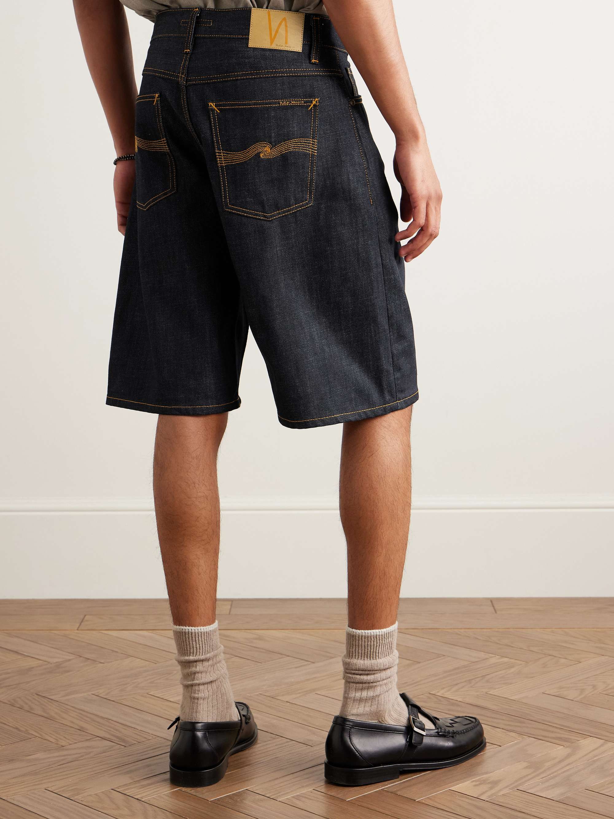 Zeb Wide-Leg Organic Denim Shorts view