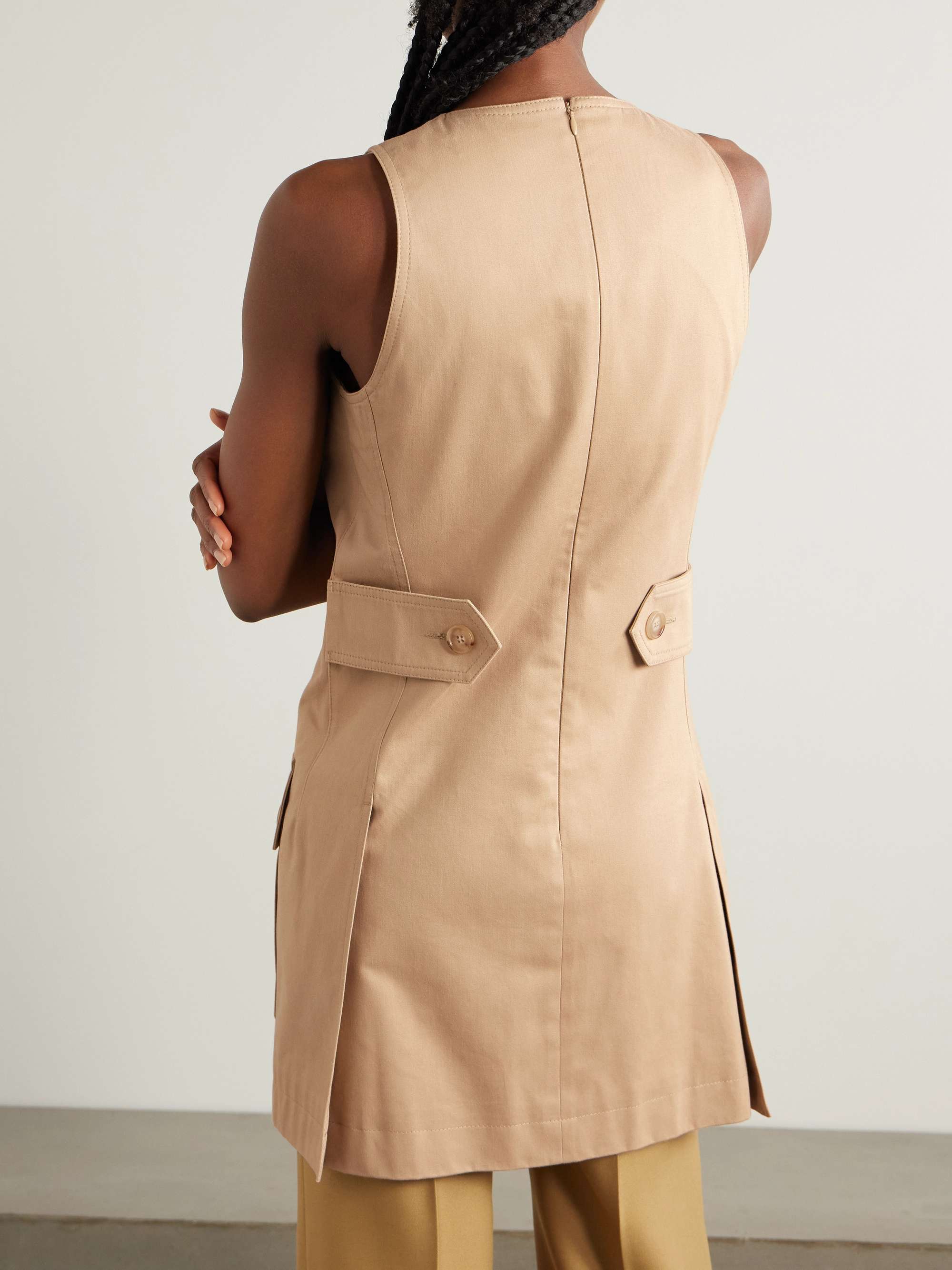 Lace-up cotton mini dress view
