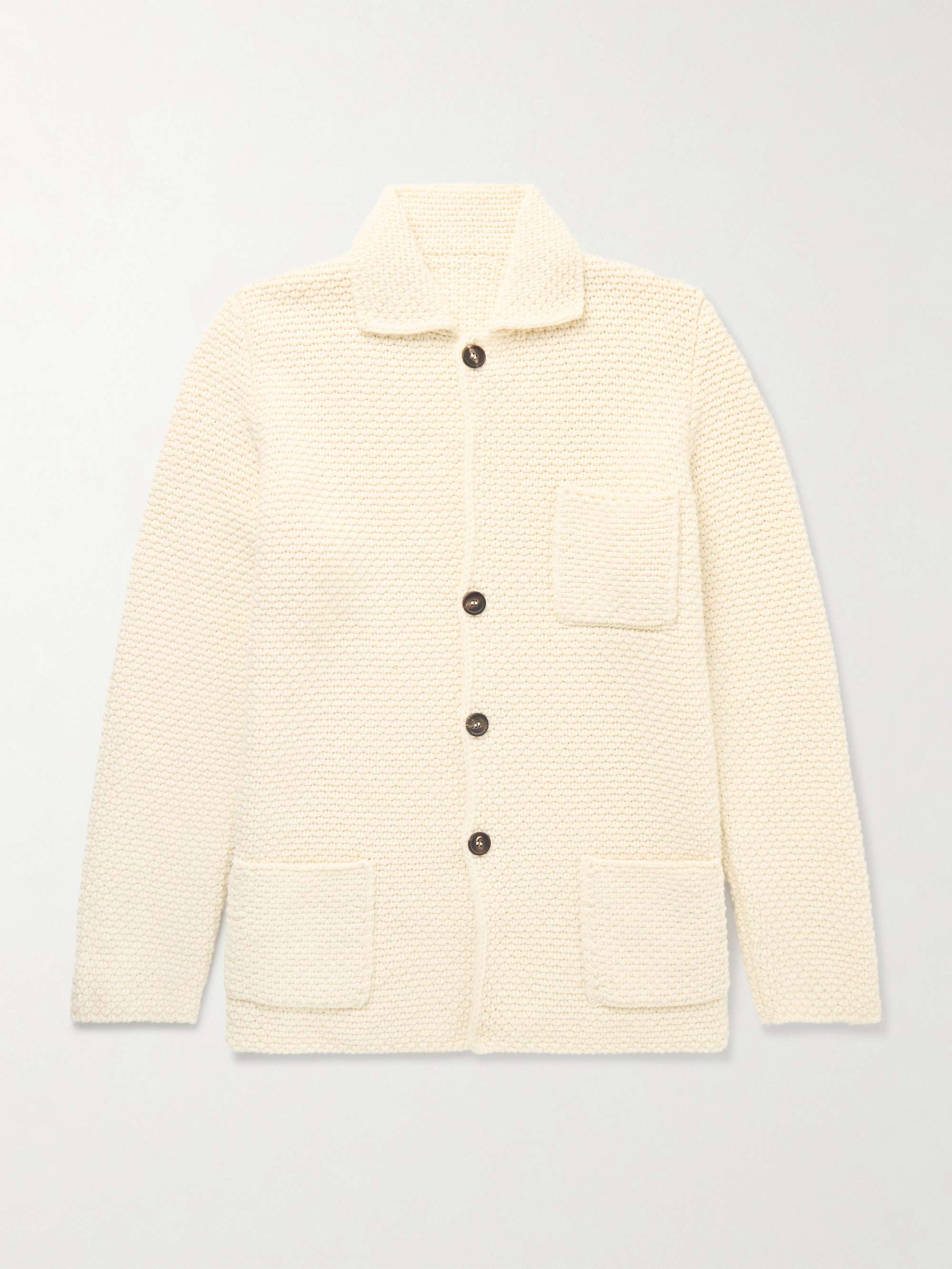 Merino Wool and Cashmere-Blend Cardigan view