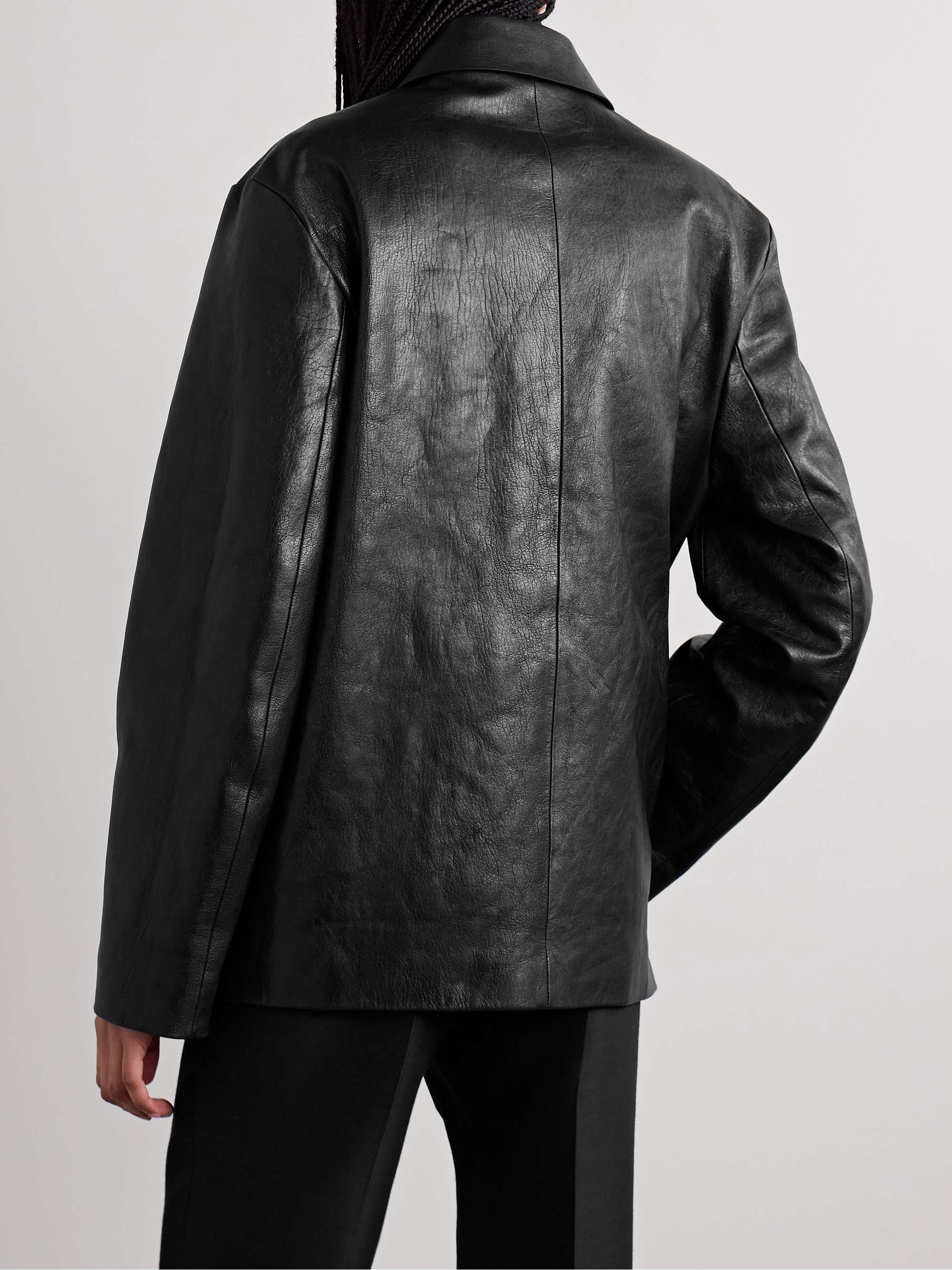 Fabian leather jacket view