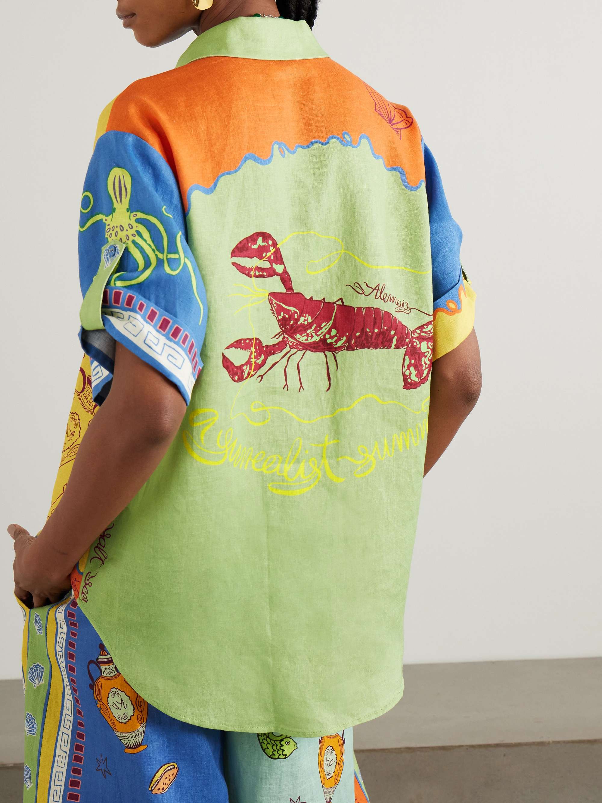 + Sam Pauletto printed linen shirt view
