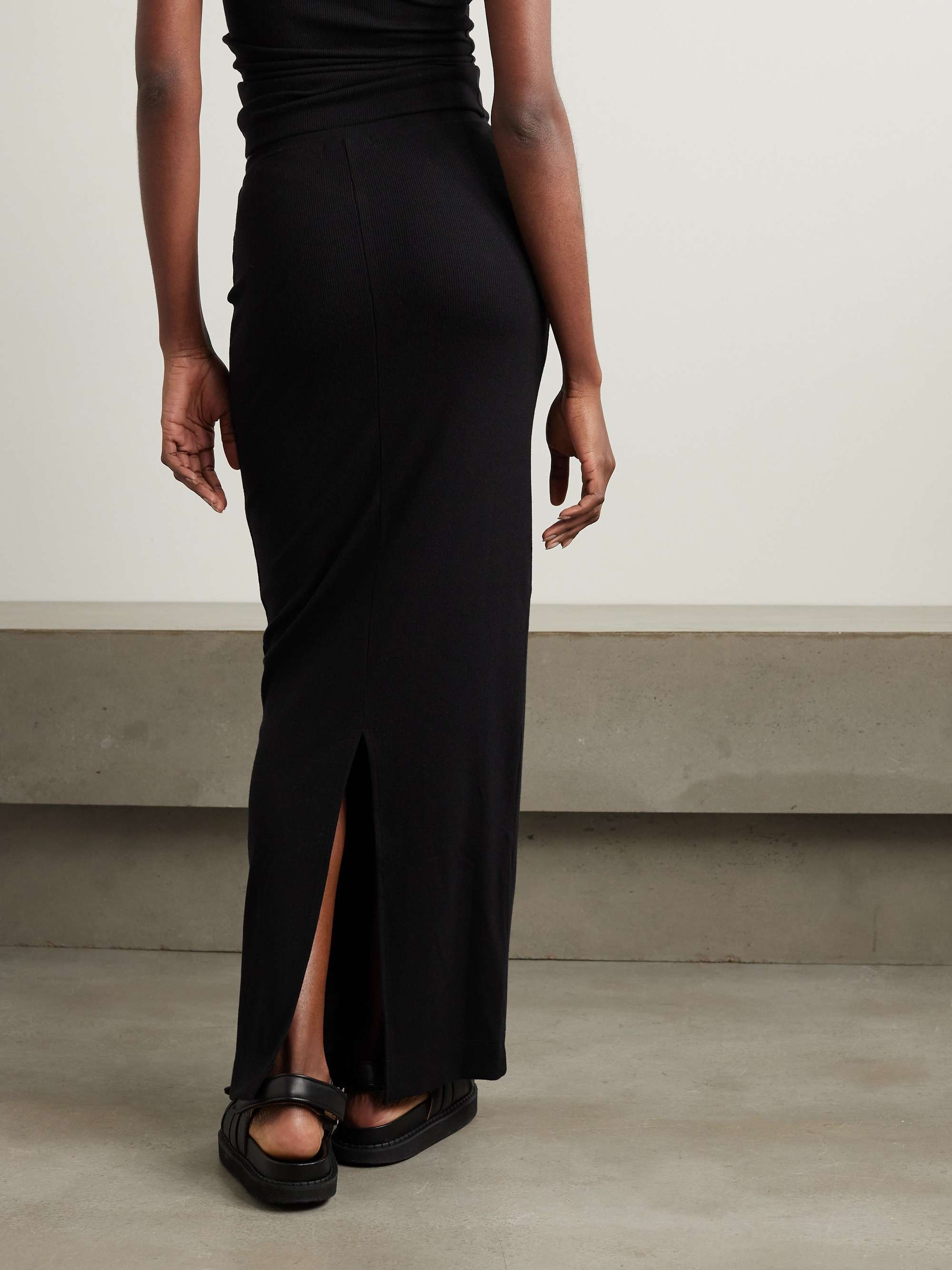 Emma ribbed stretch-jersey maxi skirt view