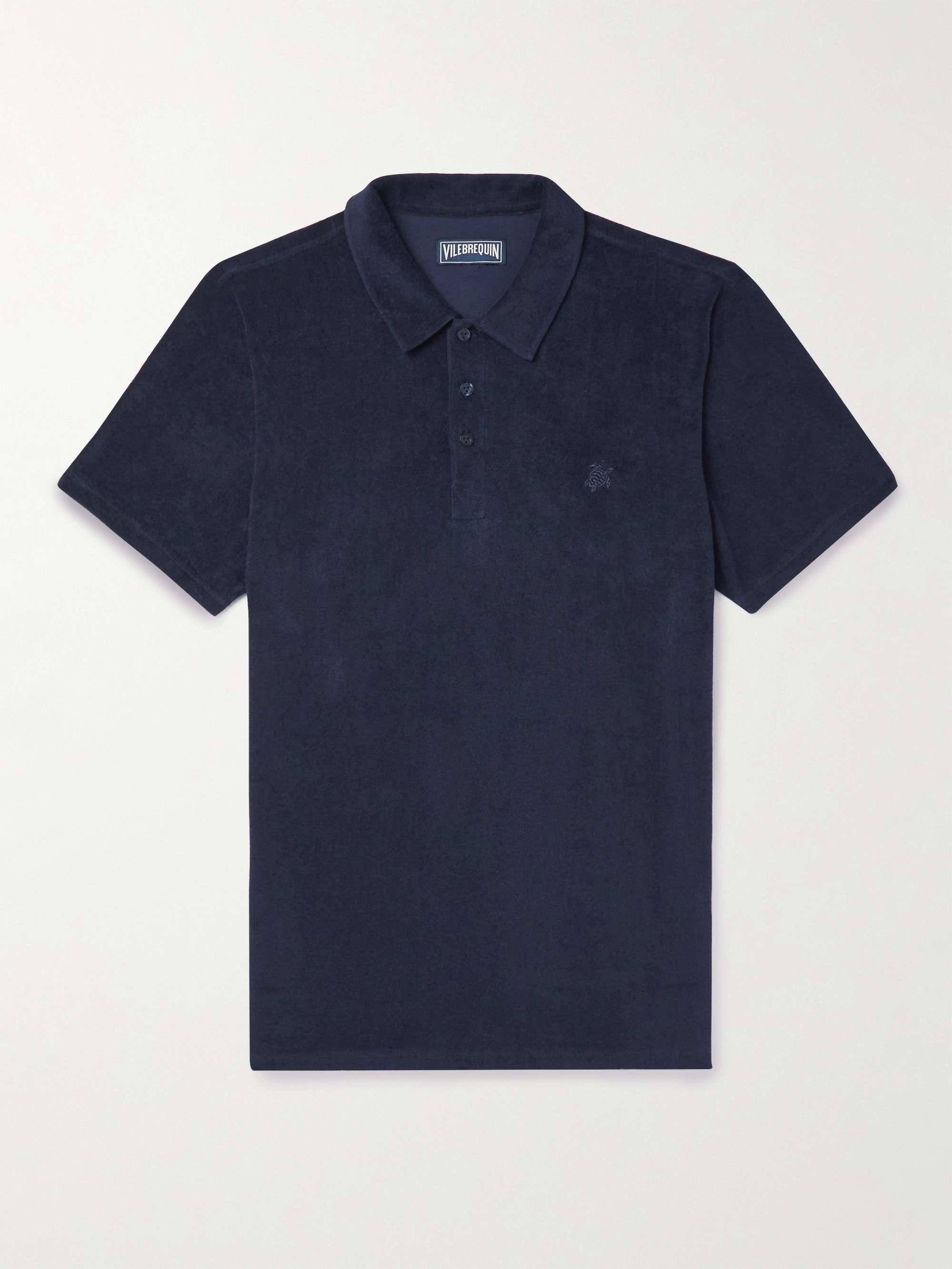 Phoenix Slim-Fit Cotton-Blend Terry Polo Shirt view