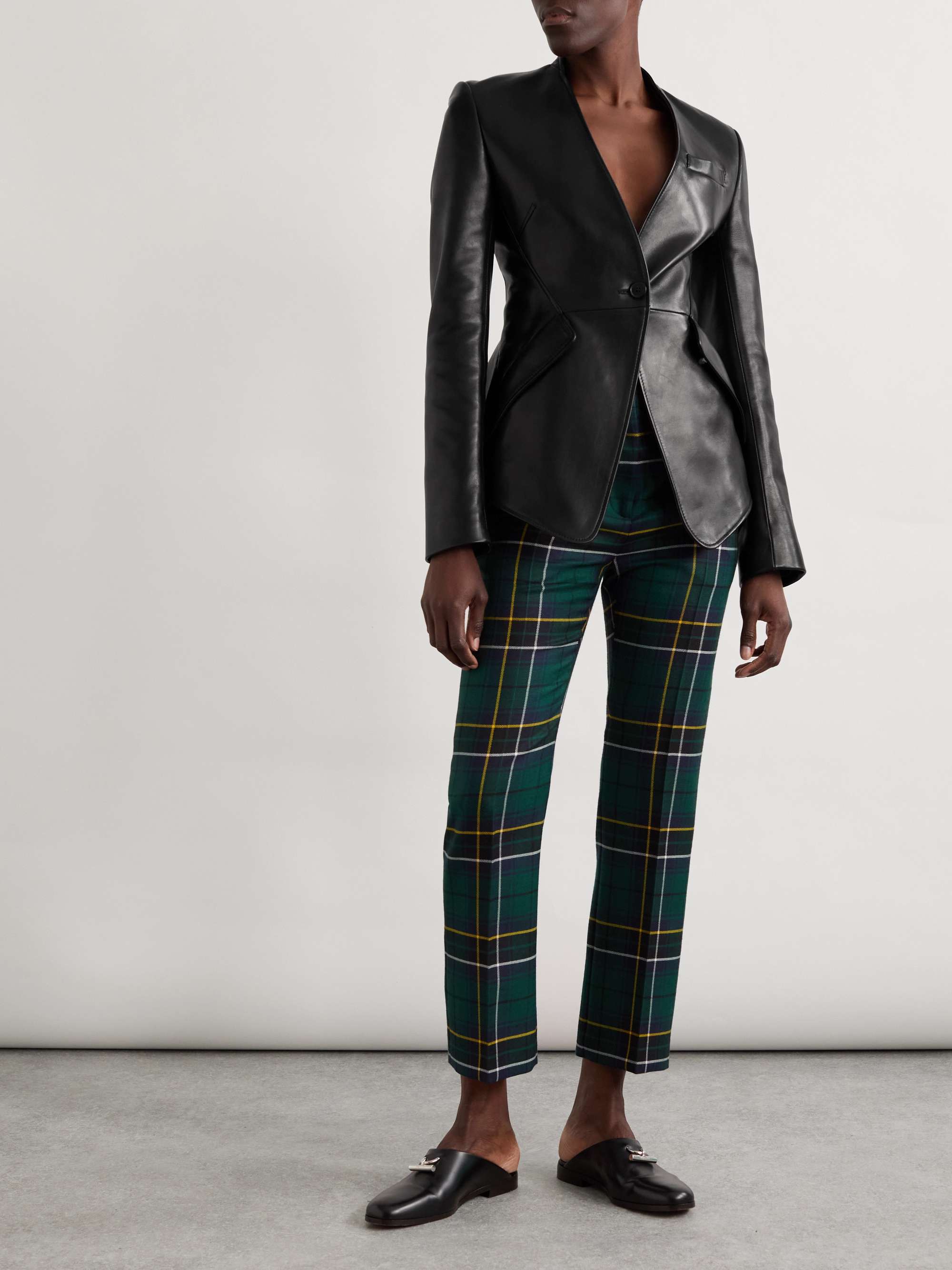 Leather blazer view