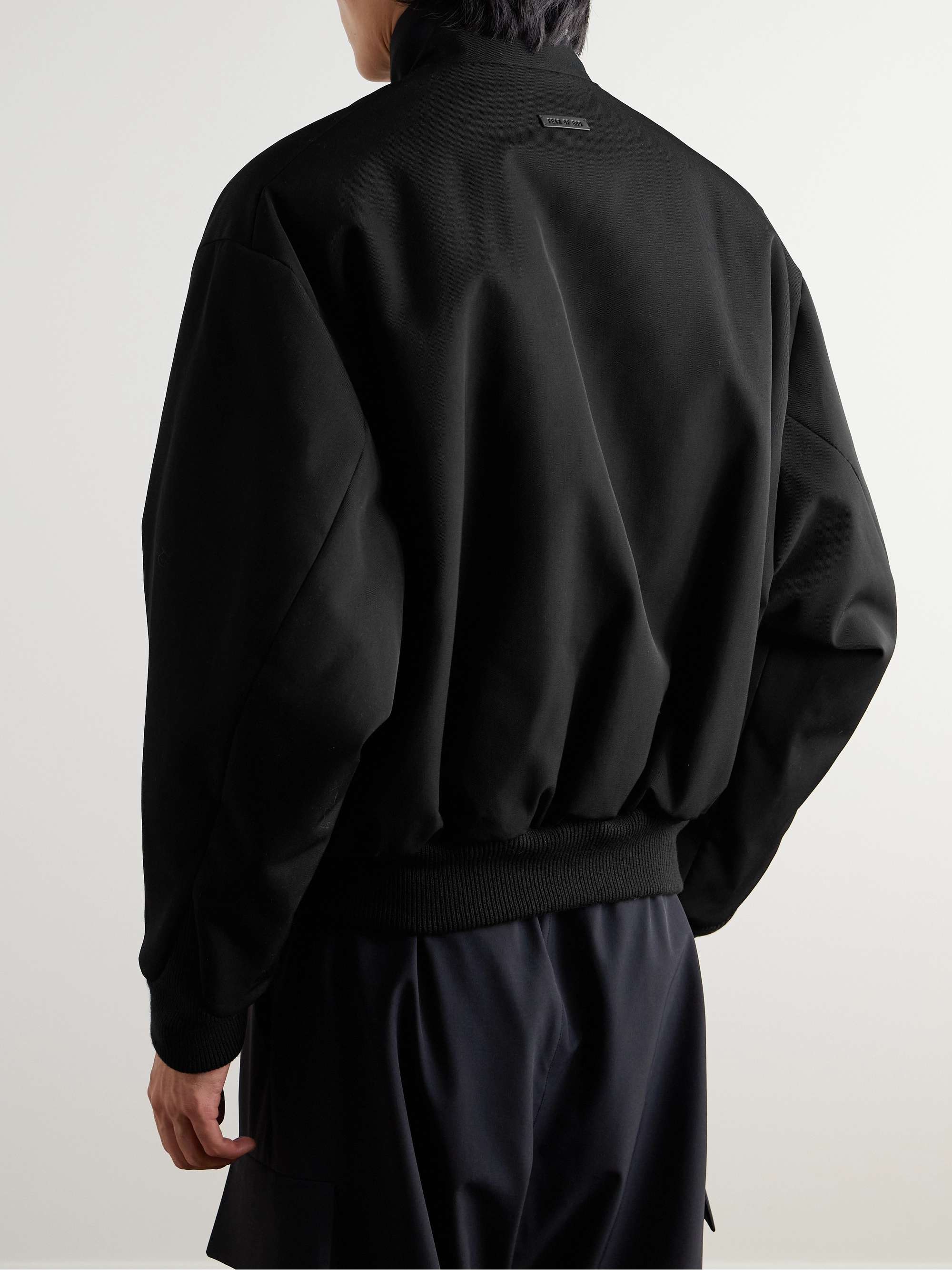 Oversized Padded Wool and Cotton-Blend Twill Bomber Jacket view