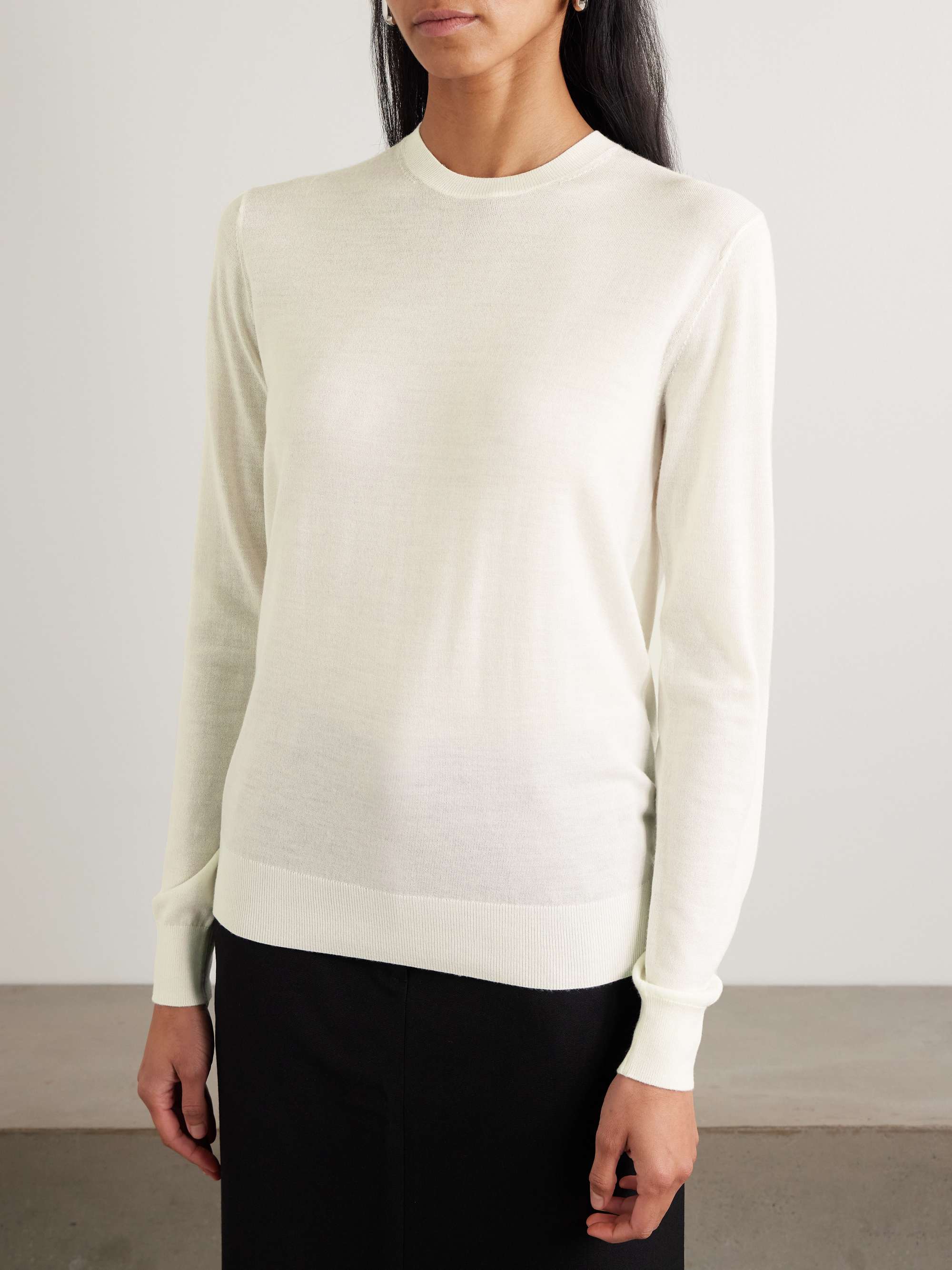 Wool and silk-blend sweater view