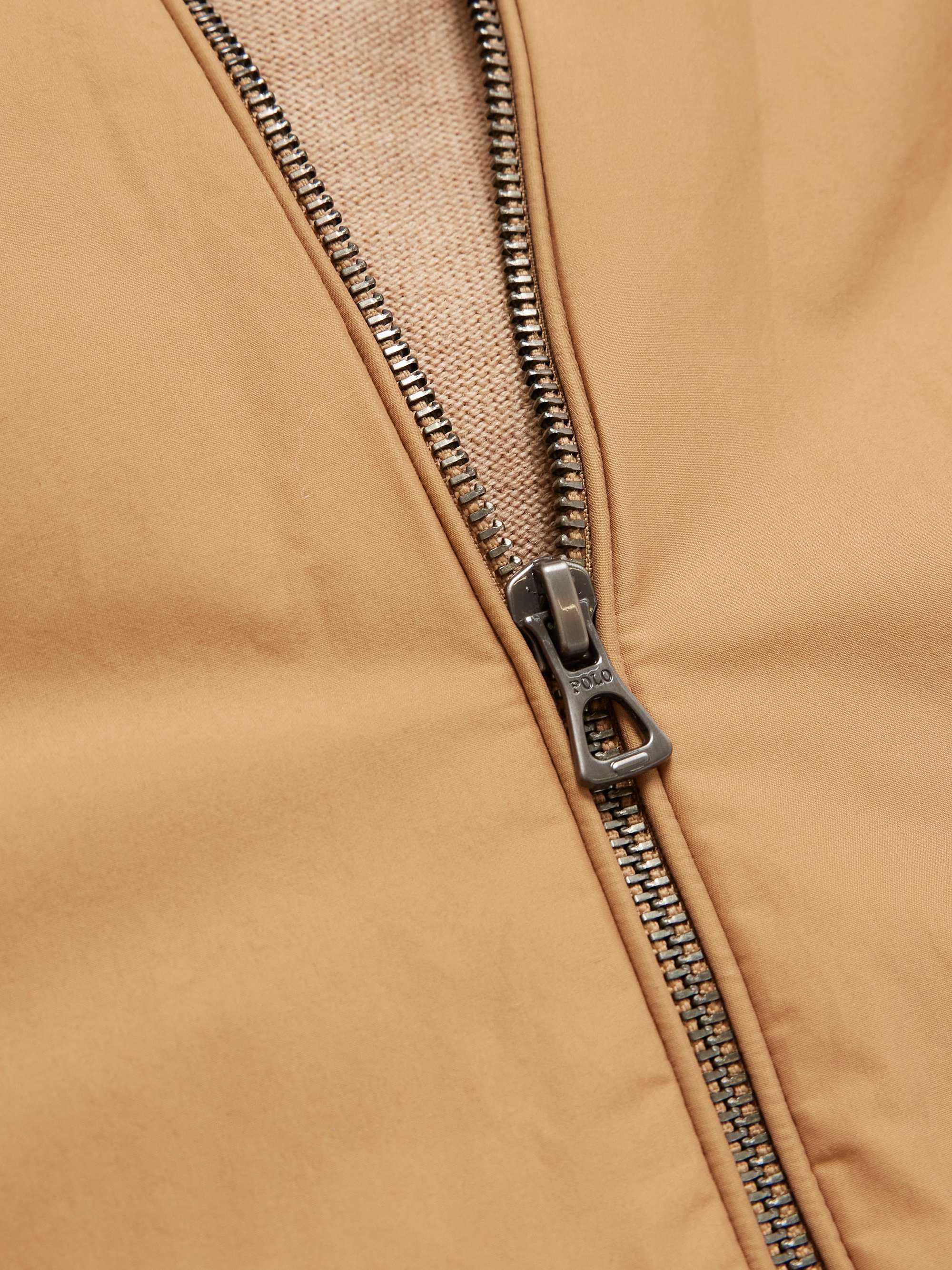 Logo-Embroidered Merino Wool and Cotton-Blend Shell Jacket view