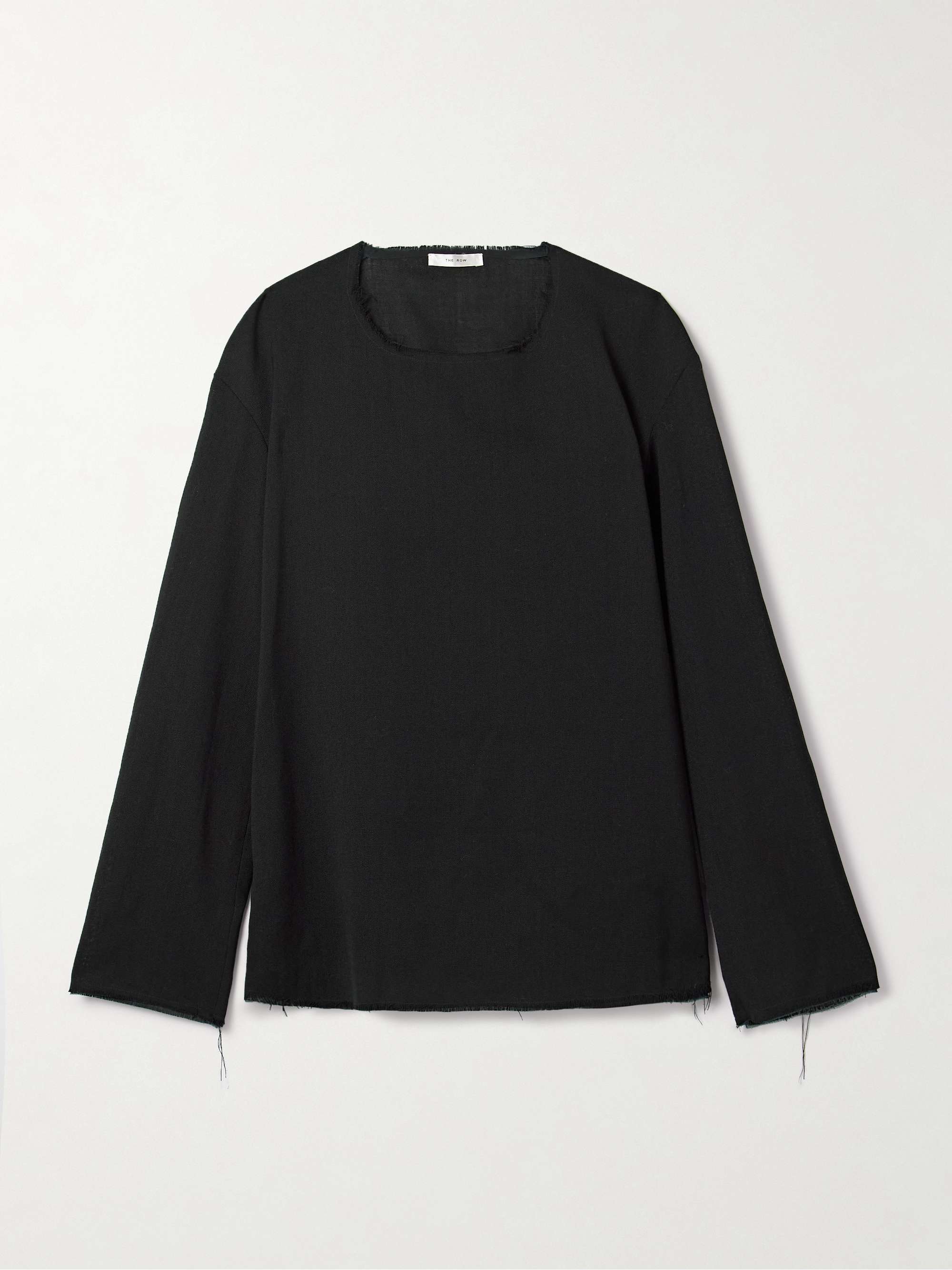 Cattaleya frayed wool-canvas top view