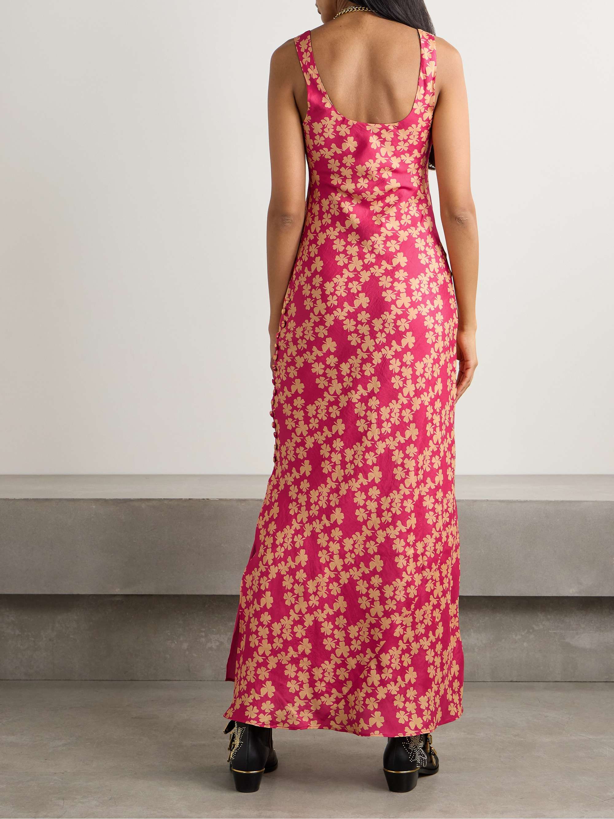 Adele printed crinkled-silk maxi dress view