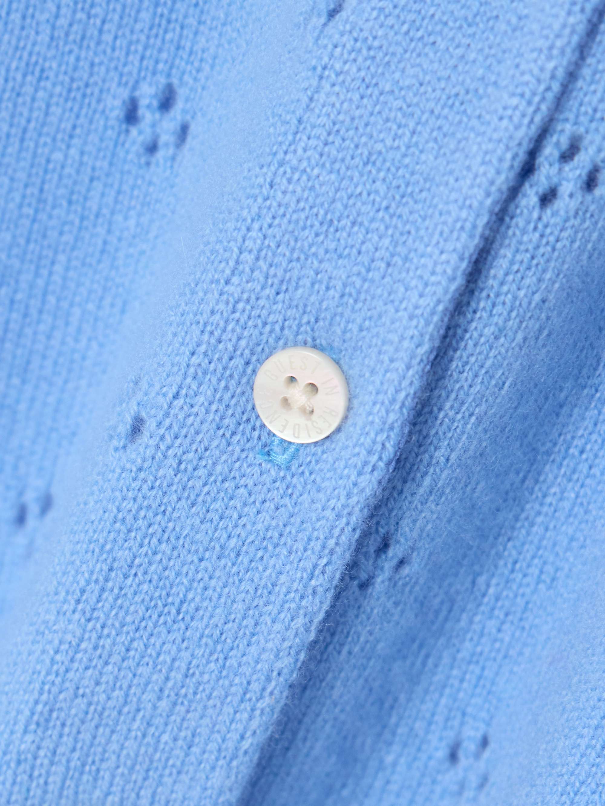 Jane pointelle-knit cashmere cardigan view