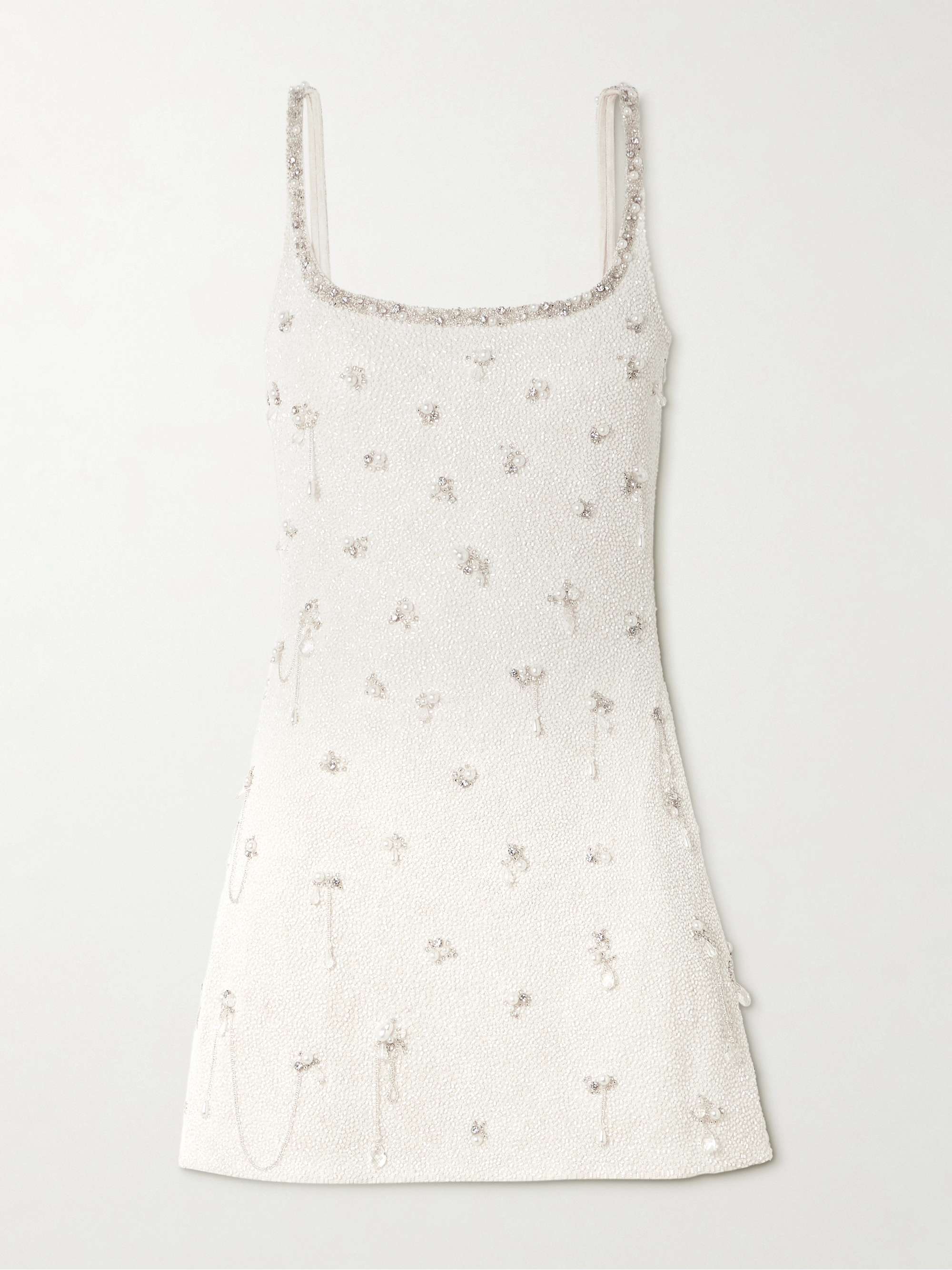 Droplet embellished beaded stretch-tulle mini dress view