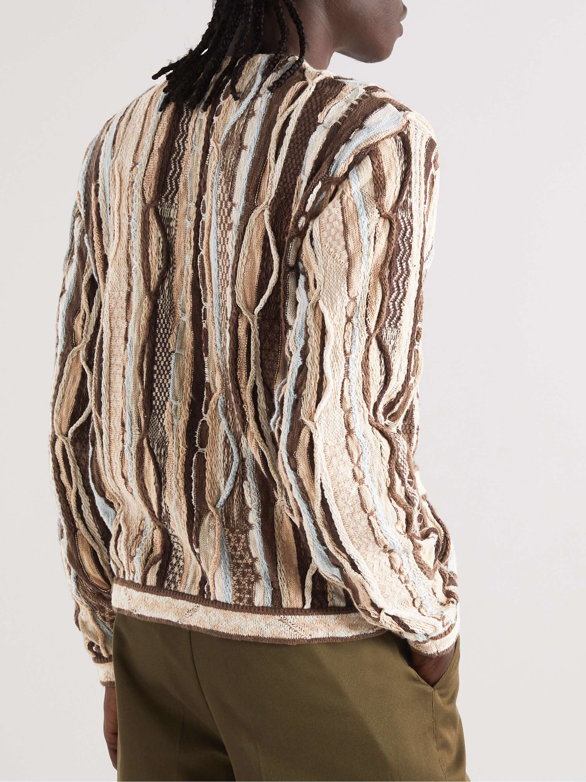 Gaudy Intarsia Cotton-Bouclé Cardigan view