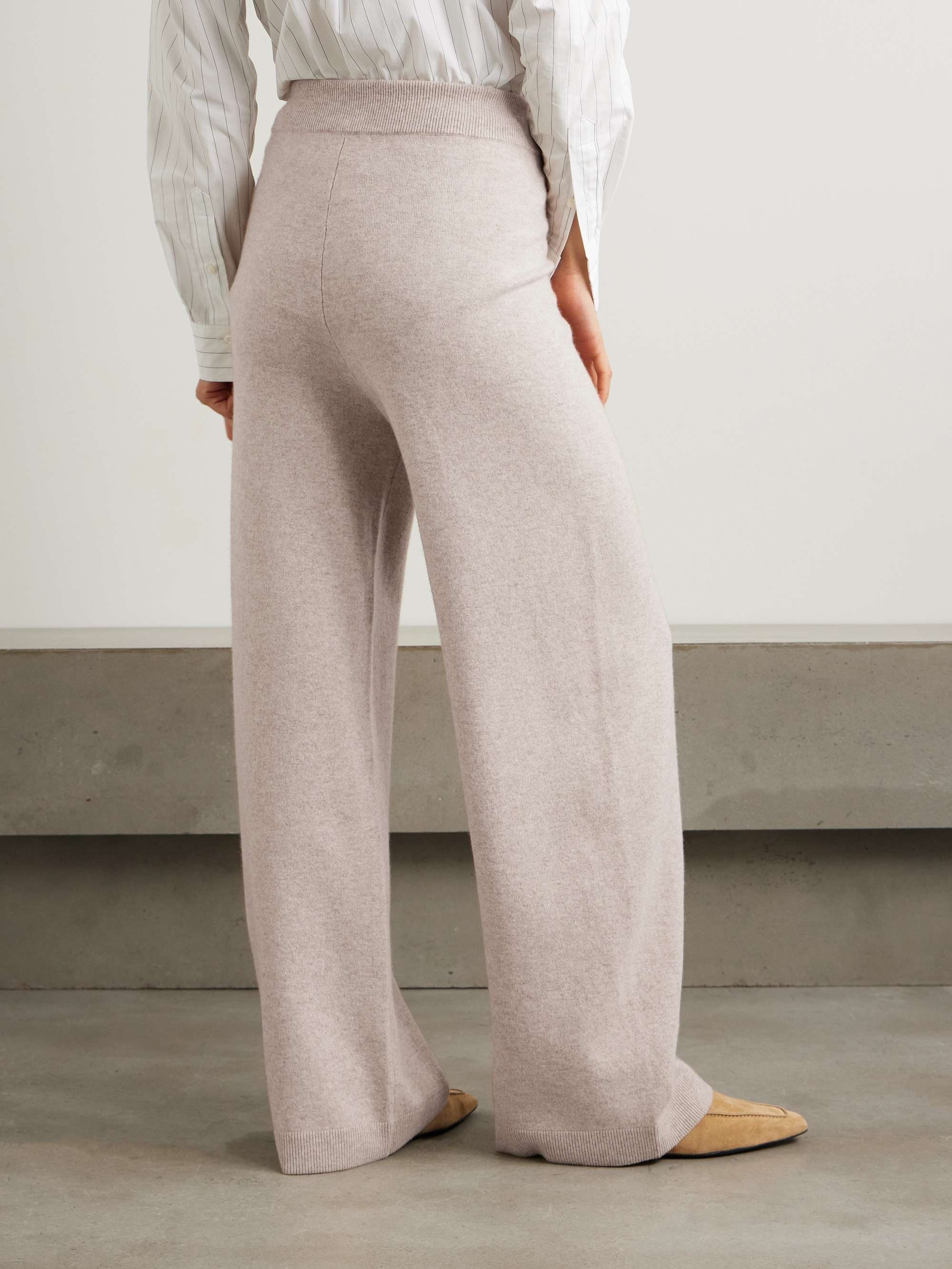 Jenkins merino wool and cashmere wide-leg pants view