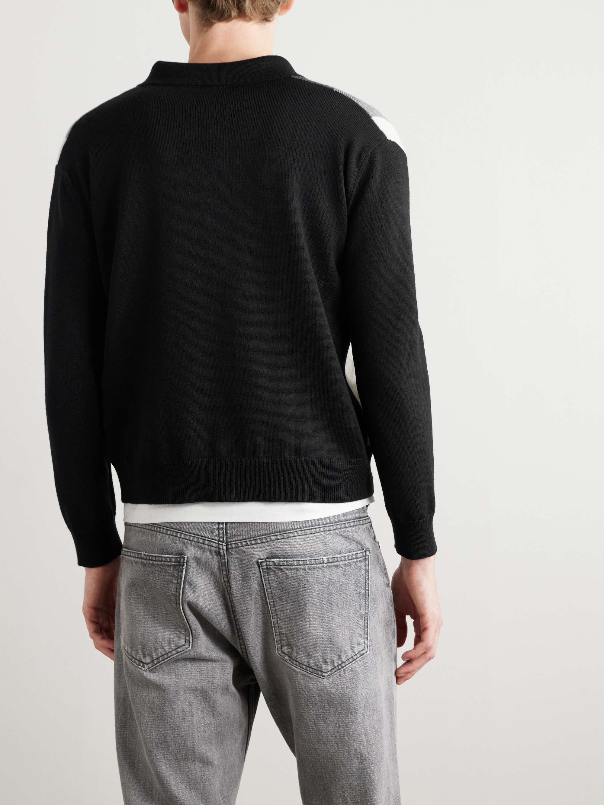 Slim-Fit Striped Wool Cardigan view