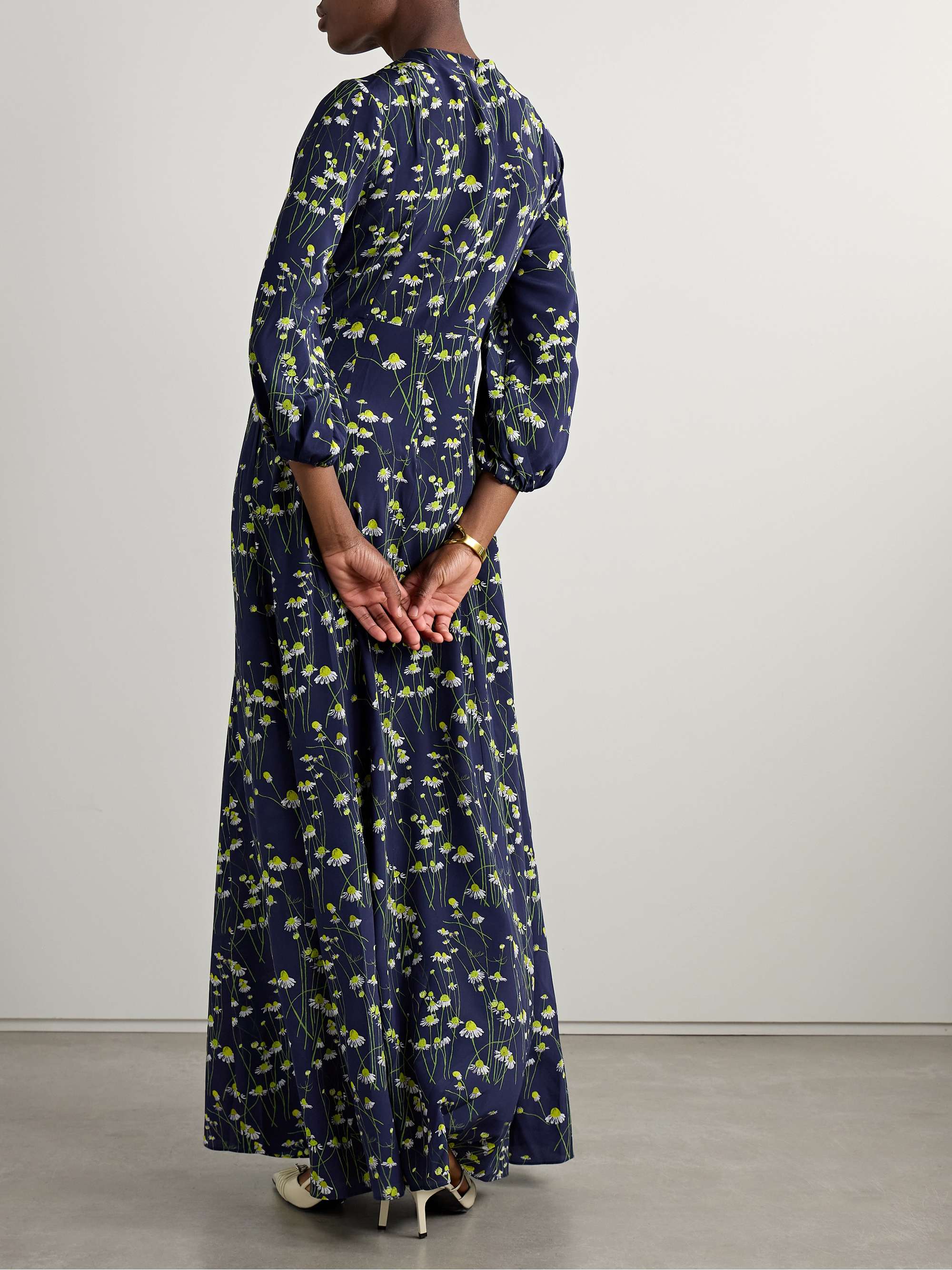 Roxette floral-print silk crepe de chine gown view