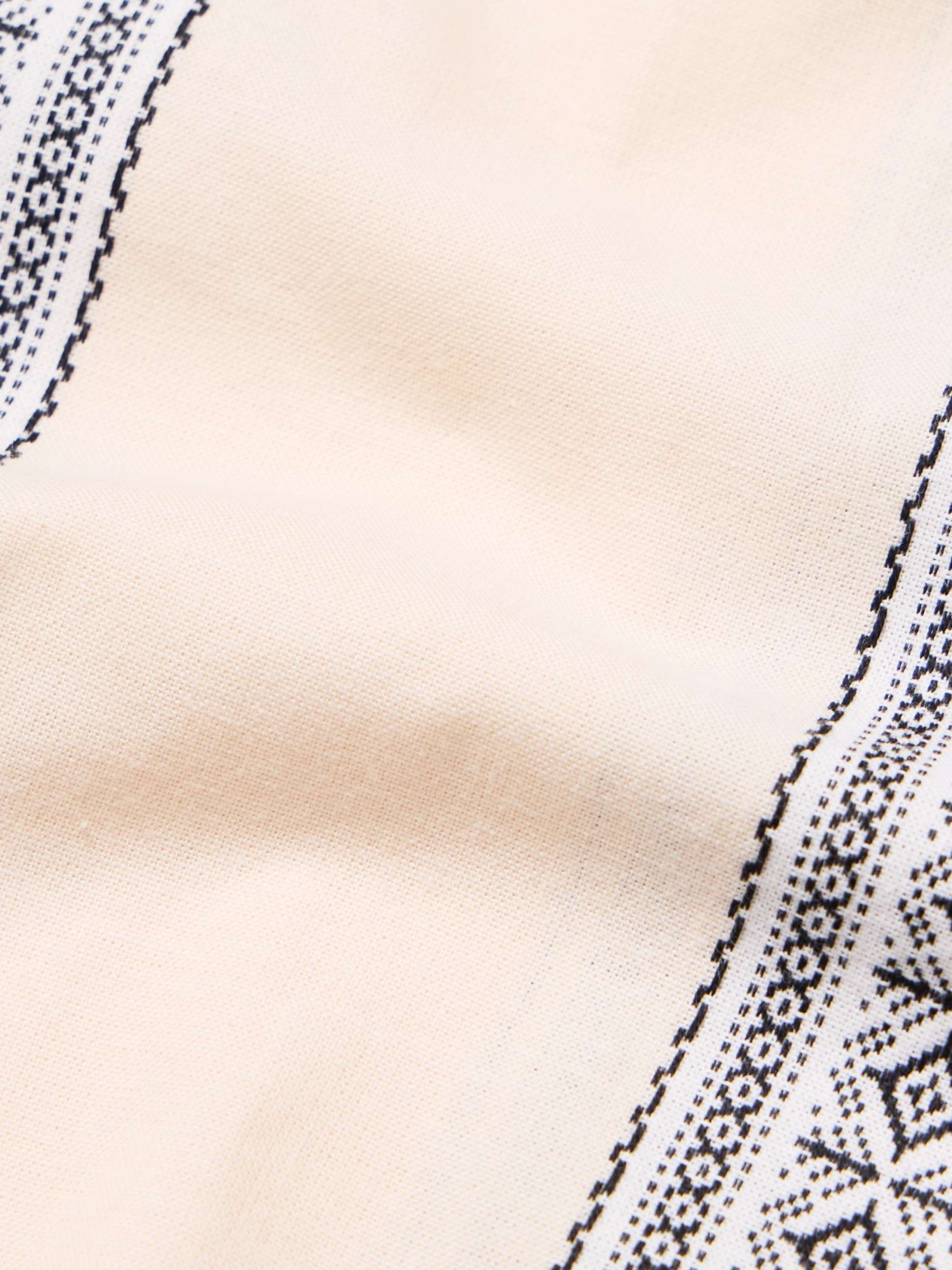 Melissa Convertible-Collar Striped Cotton-Jacquard Shirt view