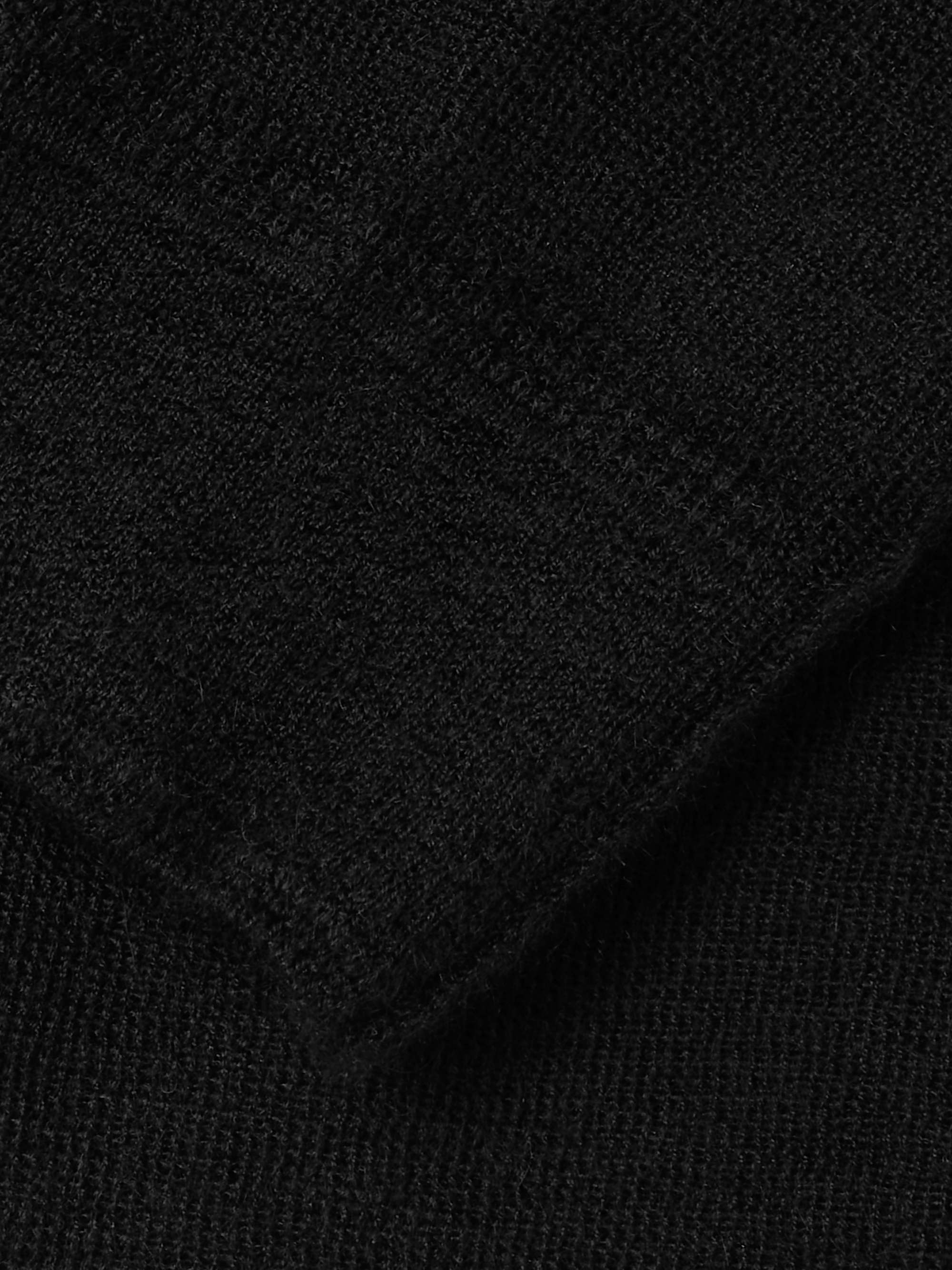 Off-the-shoulder cashmere and silk-blend top view