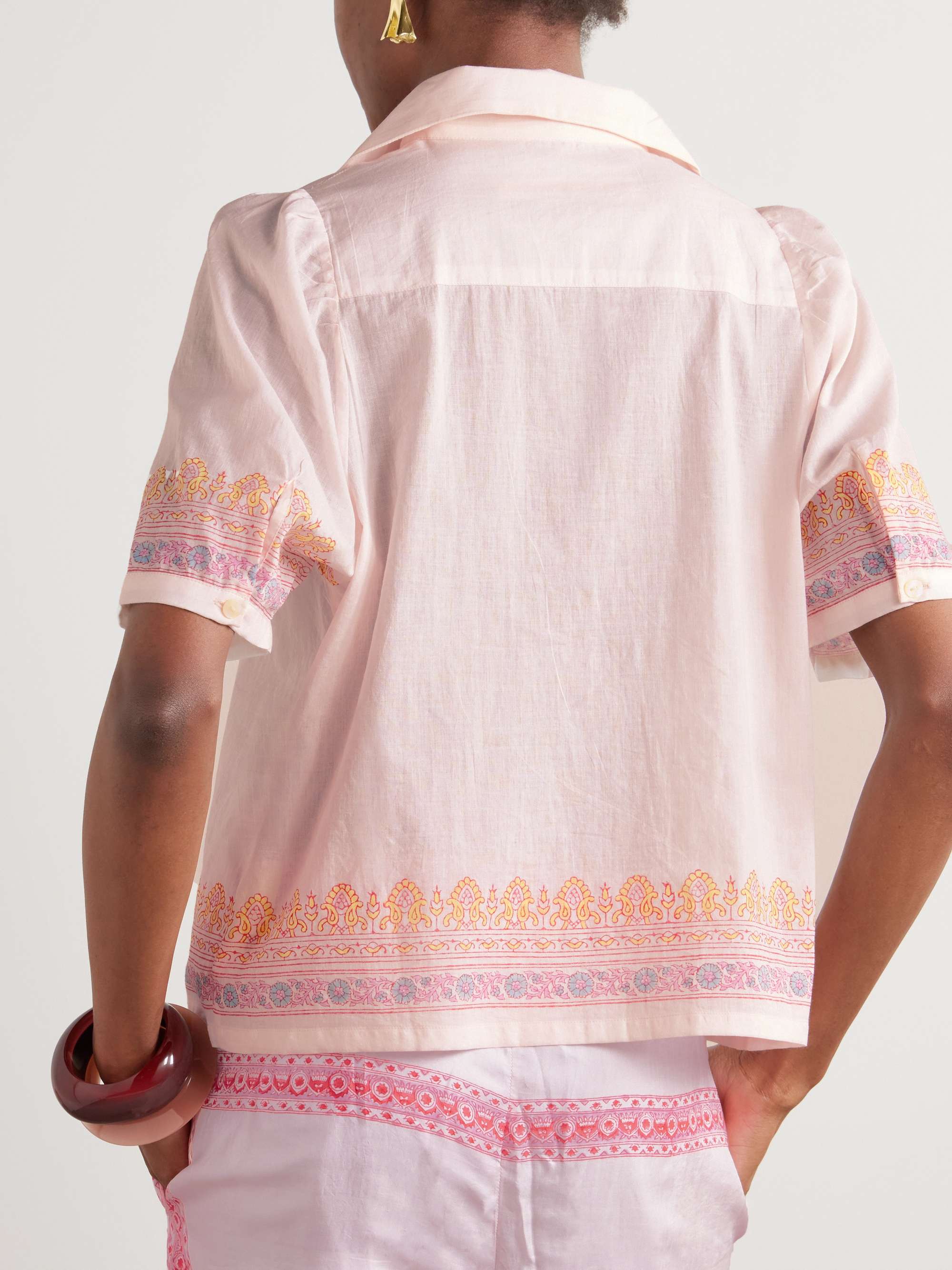 Ophelia printed cotton-voile shirt view