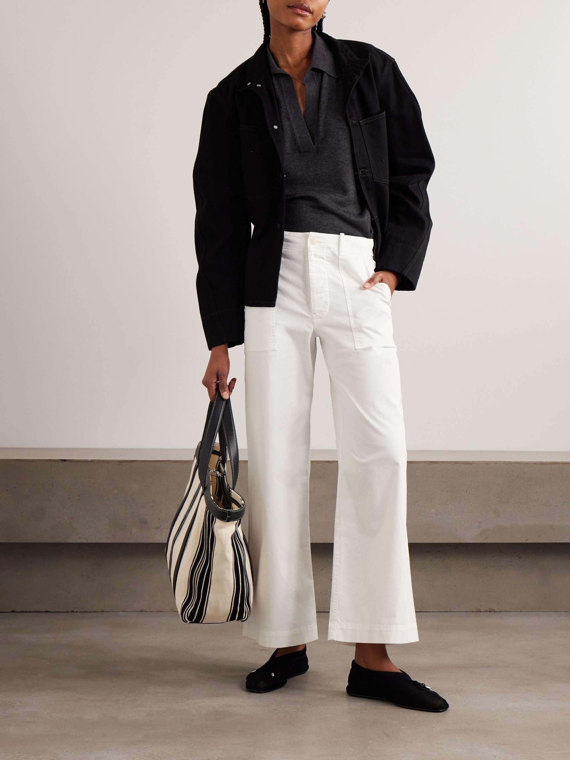 Leon cotton straight-leg pants view